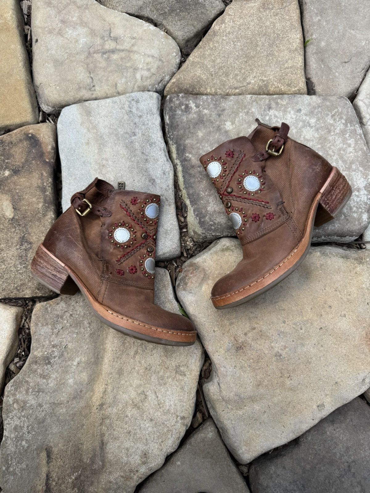 A.S.98 Vintage A.S.98 Gaudi Style Distressed Leather Boot Size US 8 / IT 38 - 2 Thumbnail