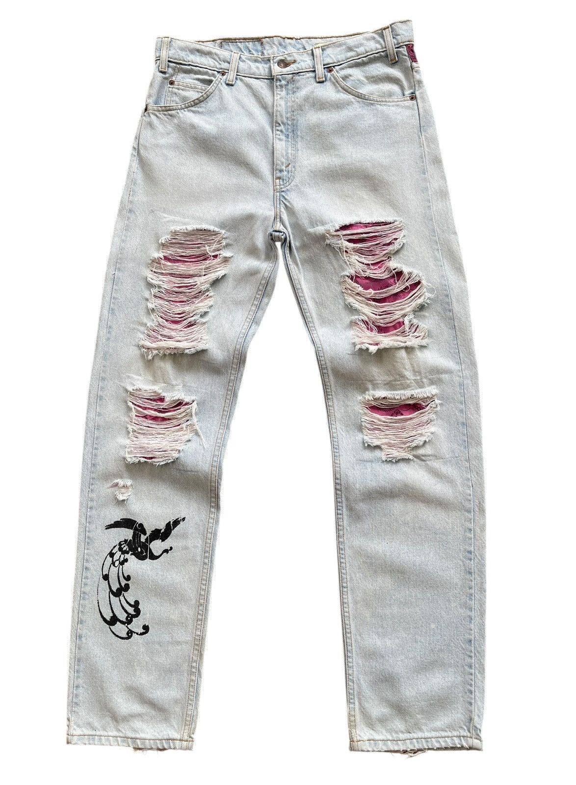 Levi's Vintage Clothing Vintage Levis 1 of 1 Reworked Destroyed Denim Size US 33 - 2 Thumbnail