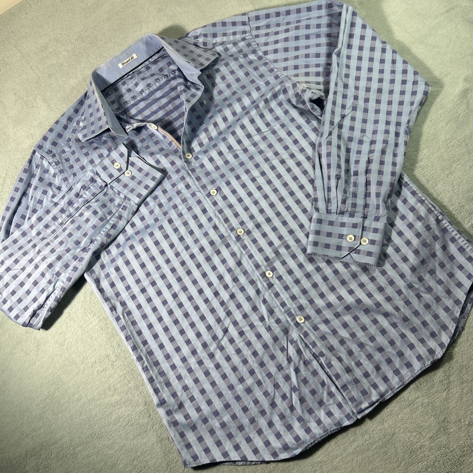 BUGATCHI Bugatchi Geometric Button Up Shirt Mens Medium Long Sleeve Size US M / EU 48-50 / 2 - 2 Thumbnail
