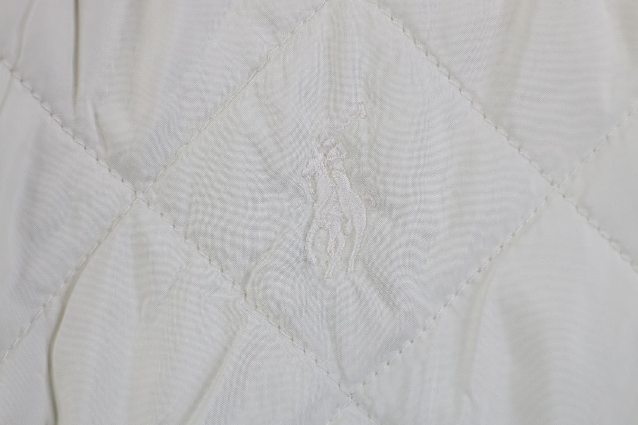 Polo Ralph Lauren Vintage Ralph Lauren Quilted Full Zip Vest Jacket Cream Size XL / US 12-14 / IT 48-50 - 4 Thumbnail