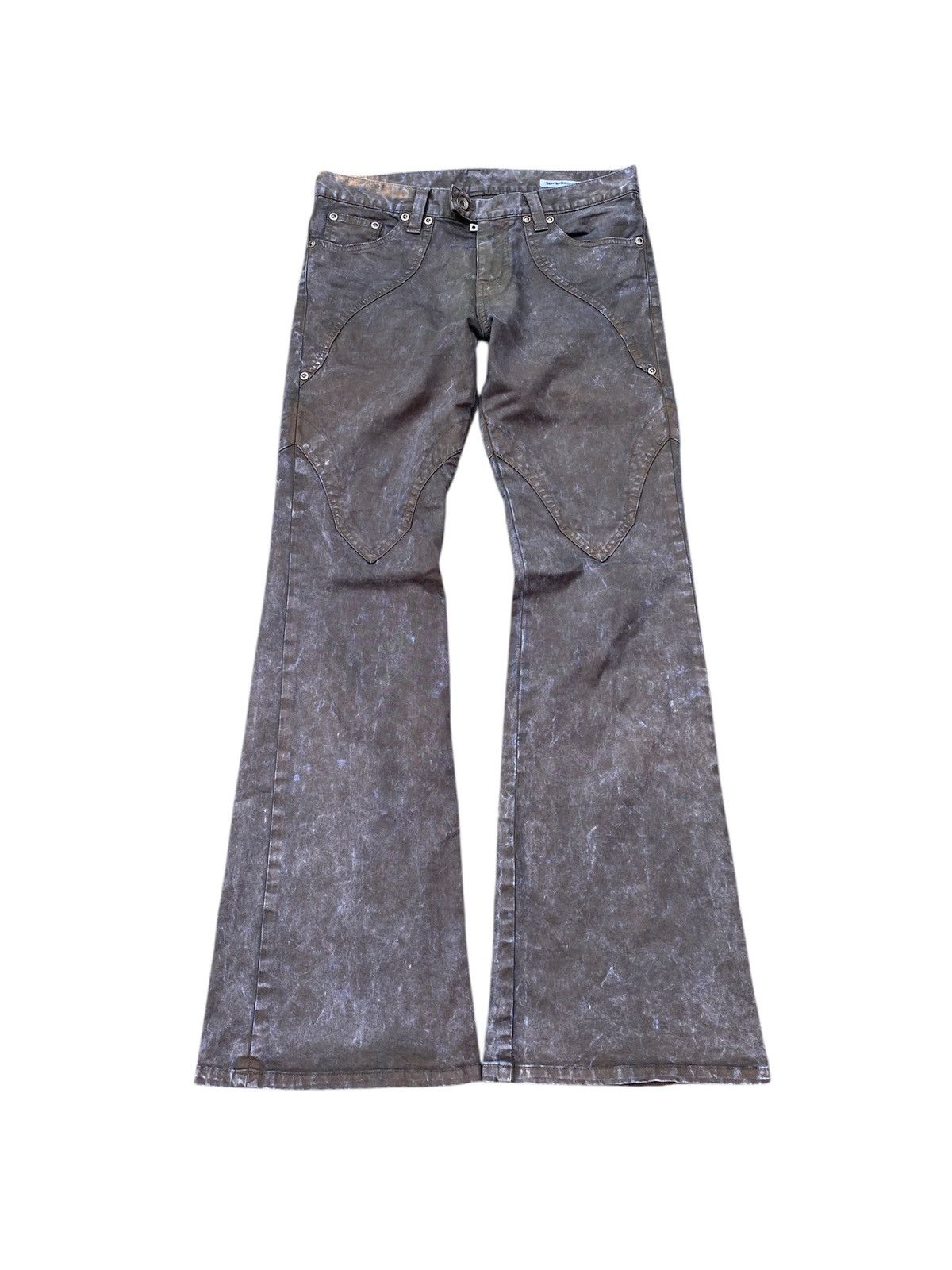 Japanese Brand Semantics Design Japan Faded Waxed Flare Pant Size US 31 - 1 Thumbnail