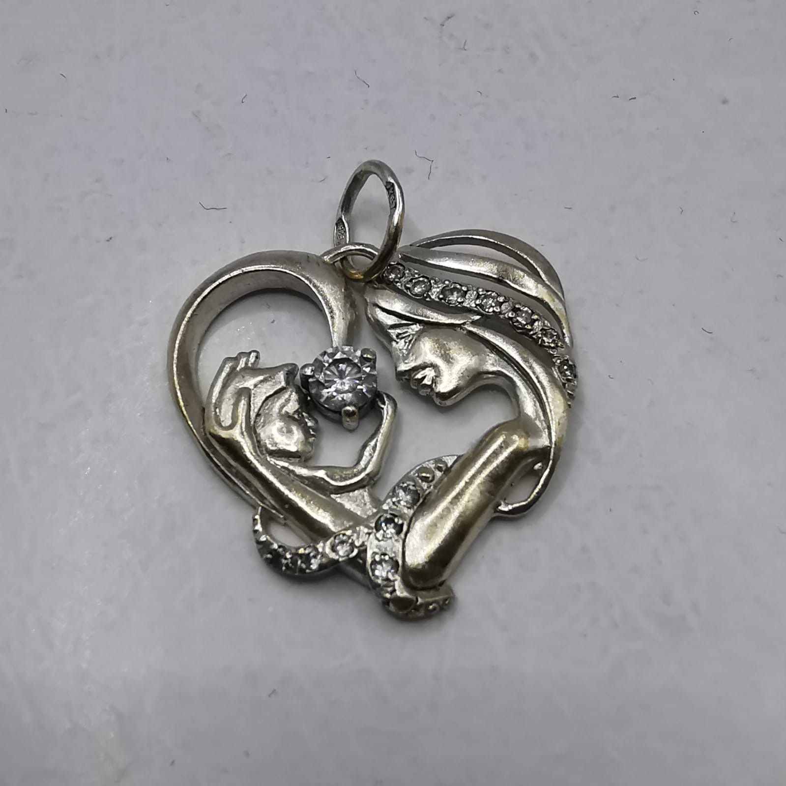 Sterling Silver Vintage Pendant 925 Sterling Silver Jewelry, Zircon 3,70g Size ONE SIZE - 1 Thumbnail