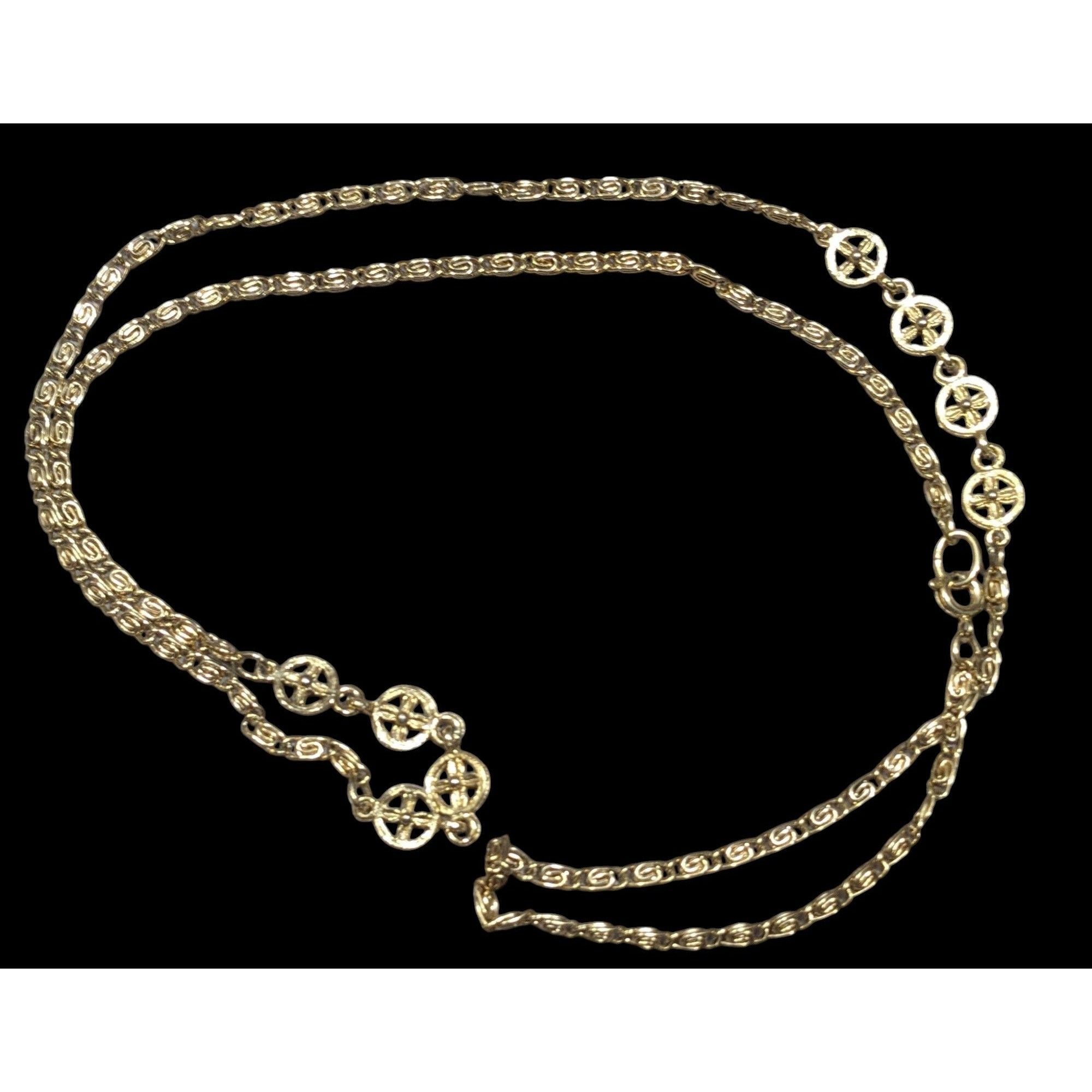 Other Classic Snail Chain Gold Tone With Floral Charm Accents Size ONE SIZE - 1 Thumbnail