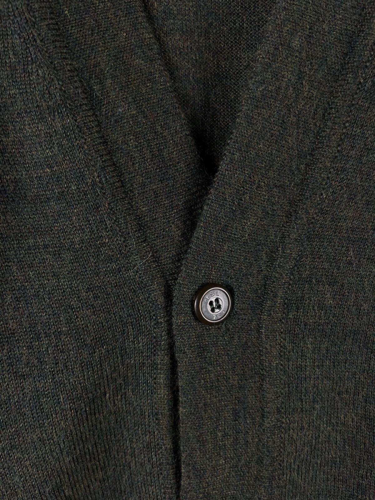 Yves Saint Laurent Yves Saint Laurent Tricots Vintage Wool Button Vest Green Size US XXL / EU 58 / 5 - 9 Thumbnail