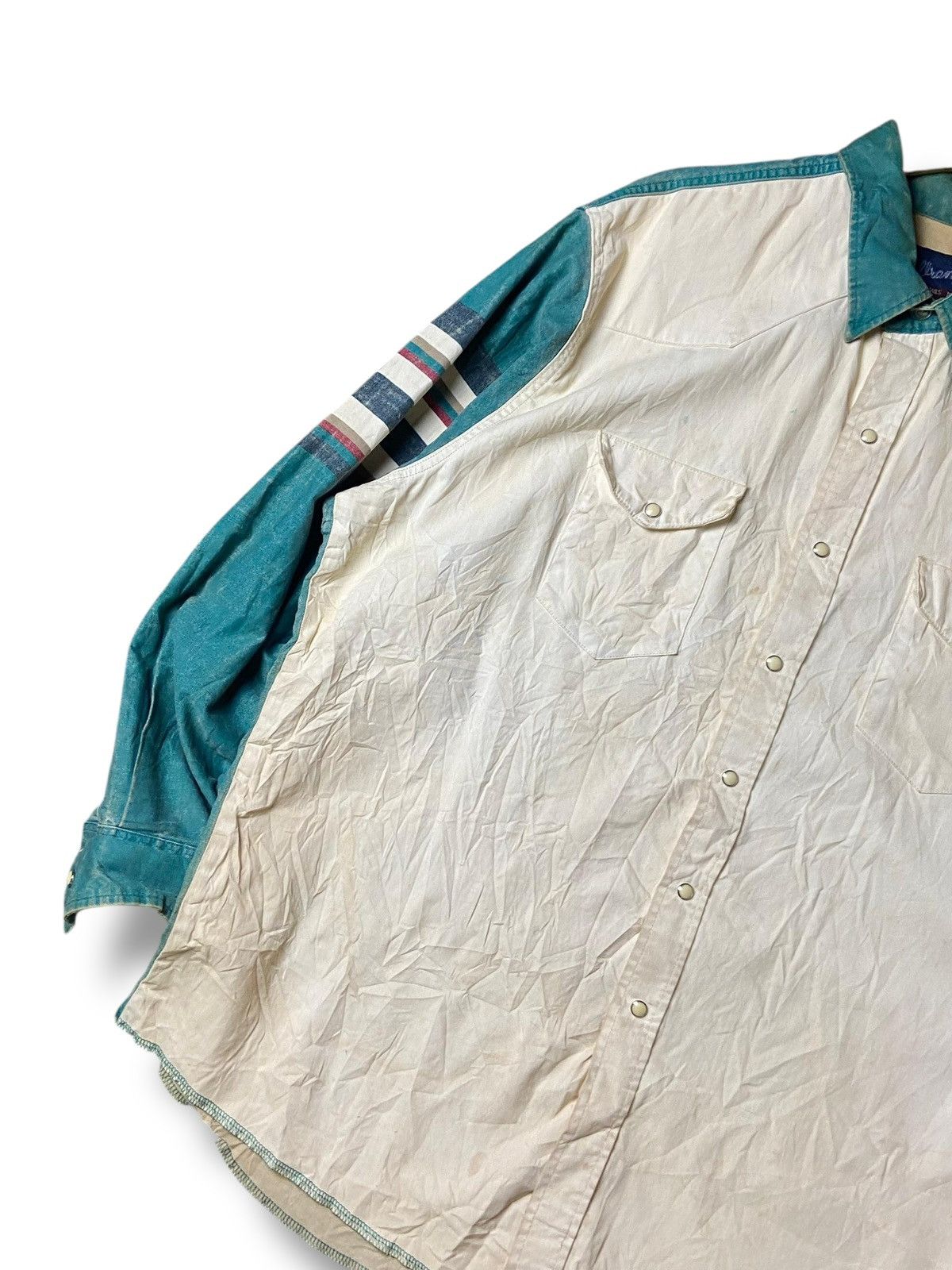 Japanese Brand × Vintage × Wrangler Vintage WRANGLER Cotton Button Up Shirts (130) Size US XXL / EU 58 / 5 - 6 Thumbnail