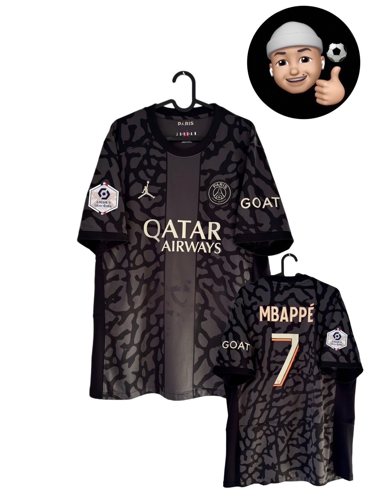 Jordan Brand × Nike 2023 2024 PSG Mbappe Nike Jordan Third Kit Soccer Jersey Tee Size US XL / EU 56 / 4 - 1 Thumbnail