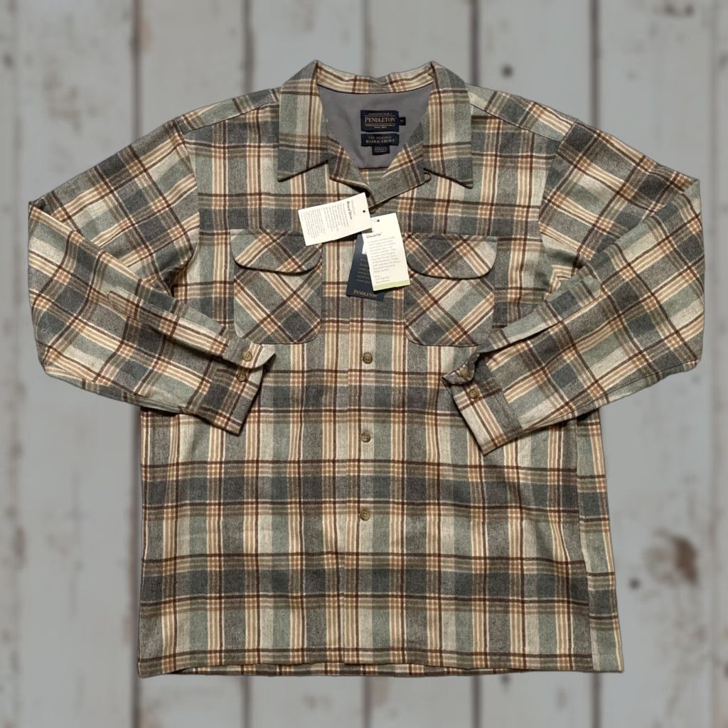 Pendleton Pendleton Board Shirt XL Wool Flannel Plaid Umitilla USA NWT Mens Button-Up Collared Size US XL / EU 56 / 4 - 1 Thumbnail
