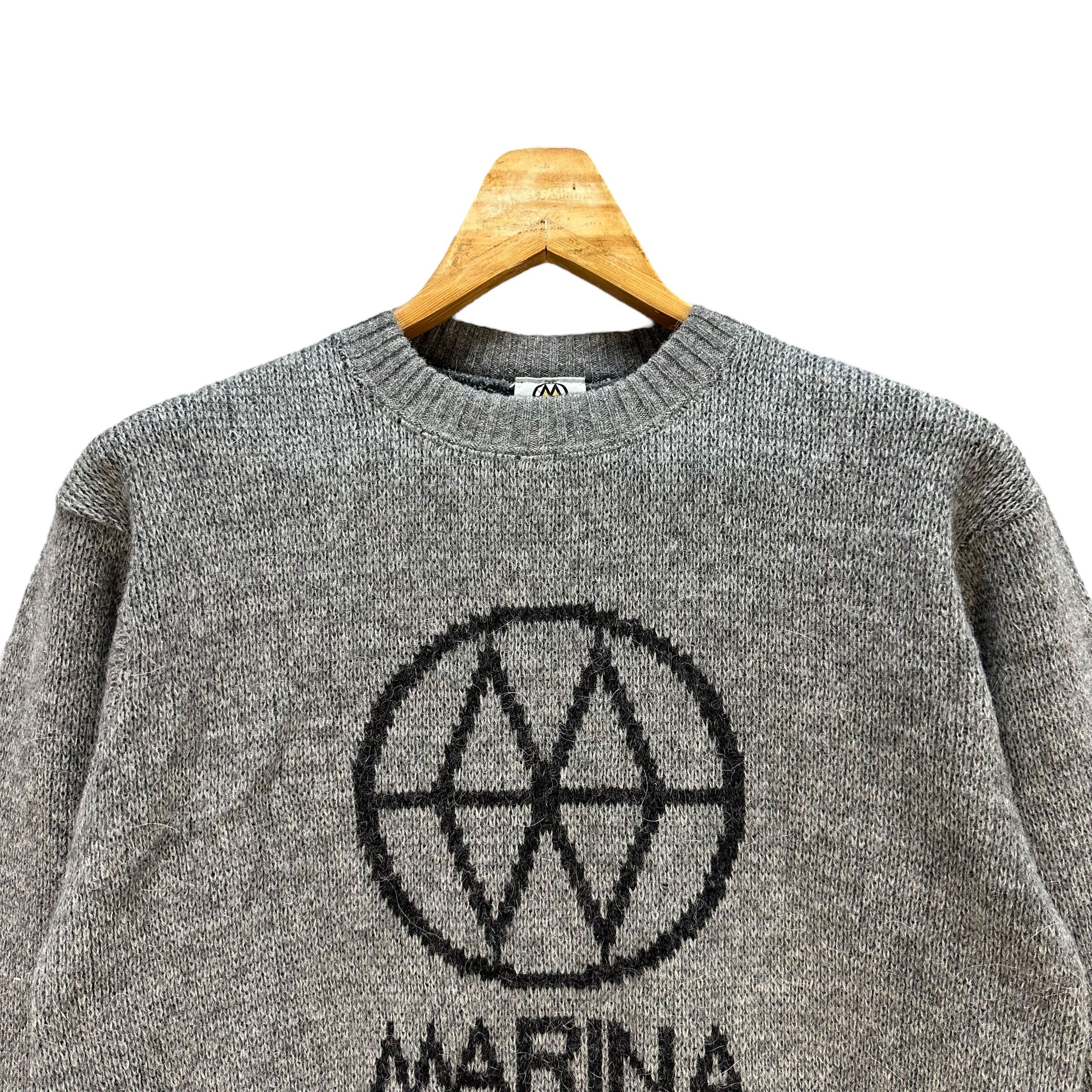 Vintage MARINA DELREY Big Logo Knitted Crewneck Sweatshirt #A4-0100 Size M / US 6-8 / IT 42-44 - 2 Thumbnail