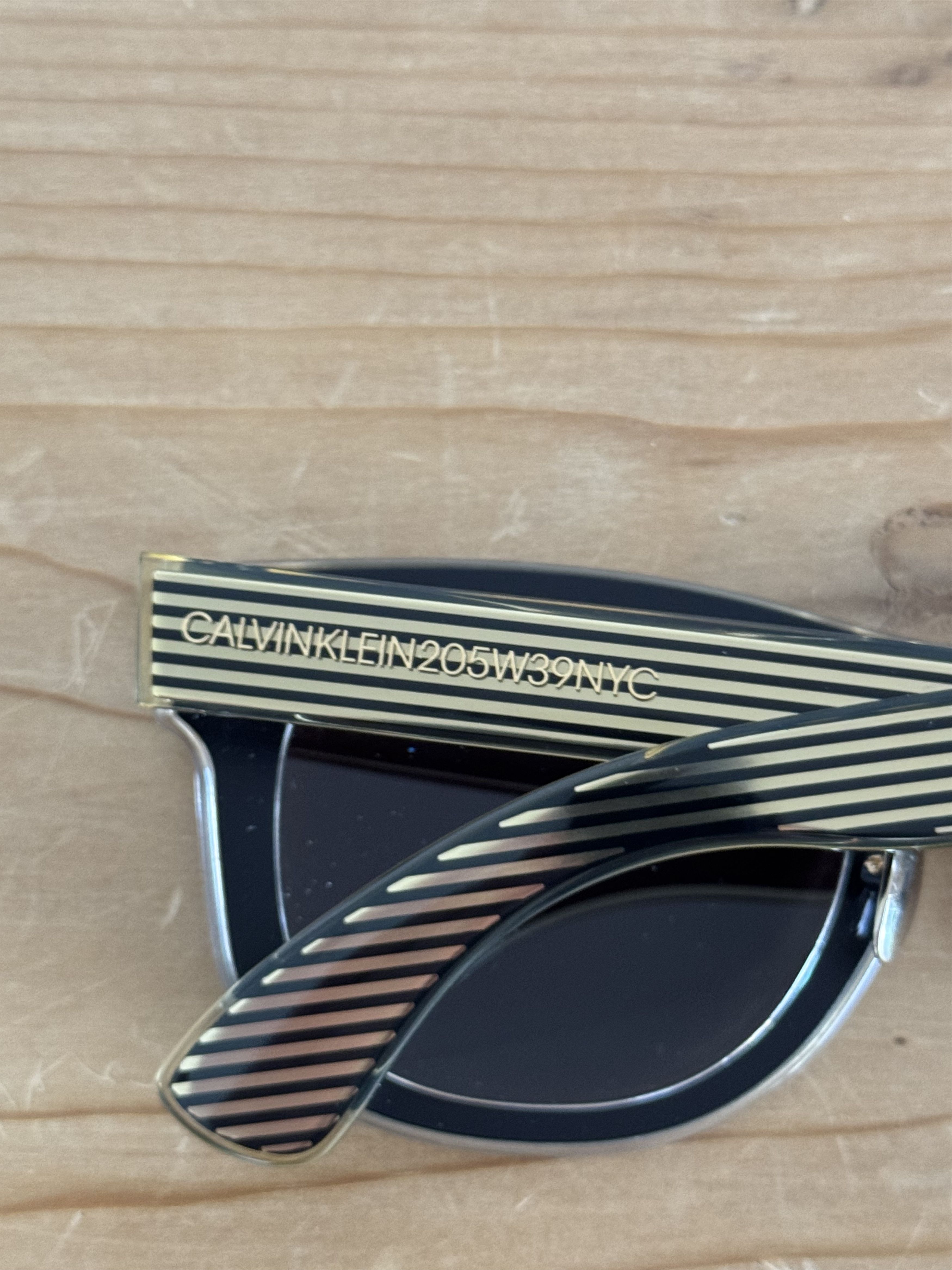 Calvin Klein 205W39NYC CKNYC1954S Striped Oversized Shield Sunglasses Size ONE SIZE - 6 Thumbnail