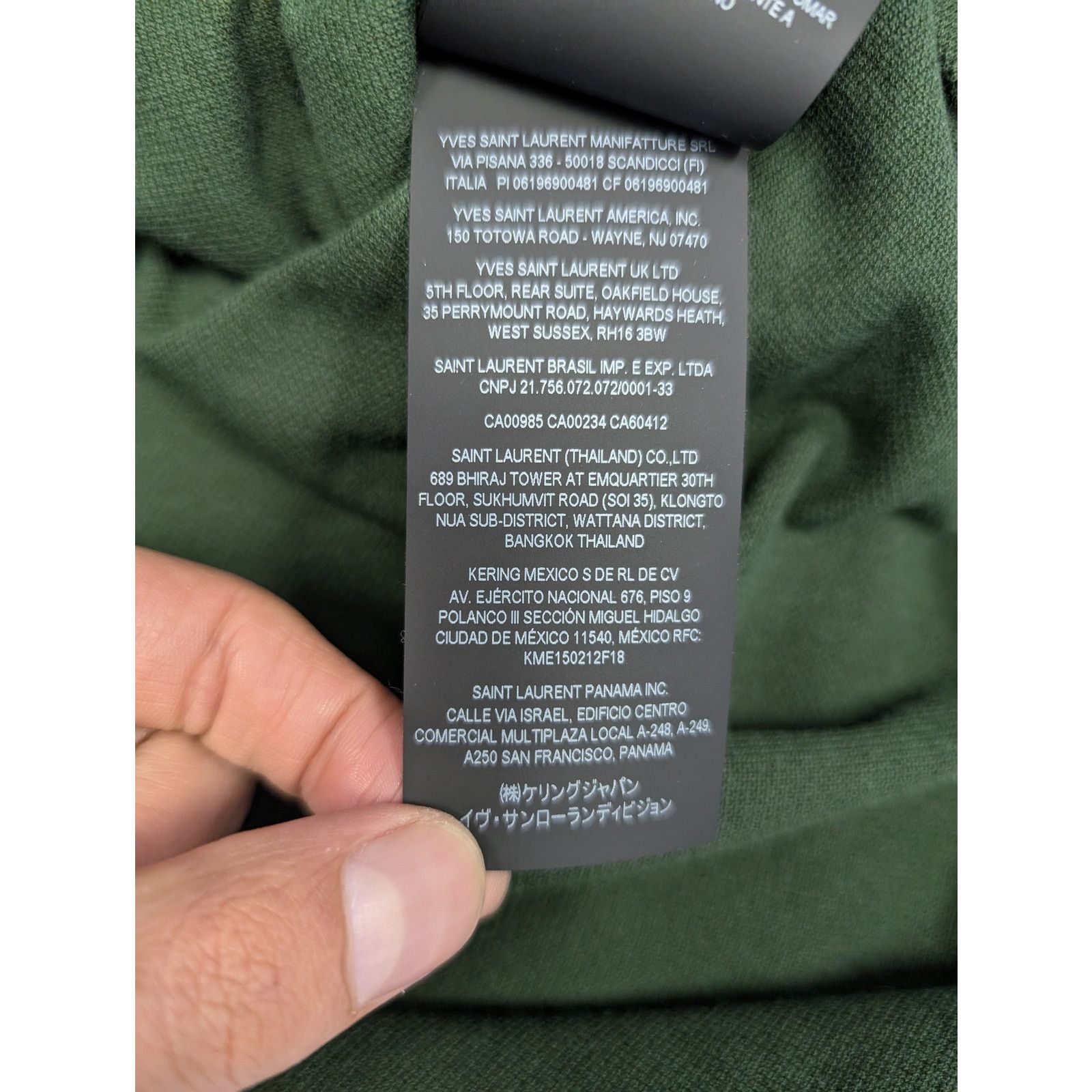 Saint Laurent Paris o1rshd1 Q:2 / Pique Cotton Polyester New Polo in Green Size US XL / EU 56 / 4 - 15 Thumbnail