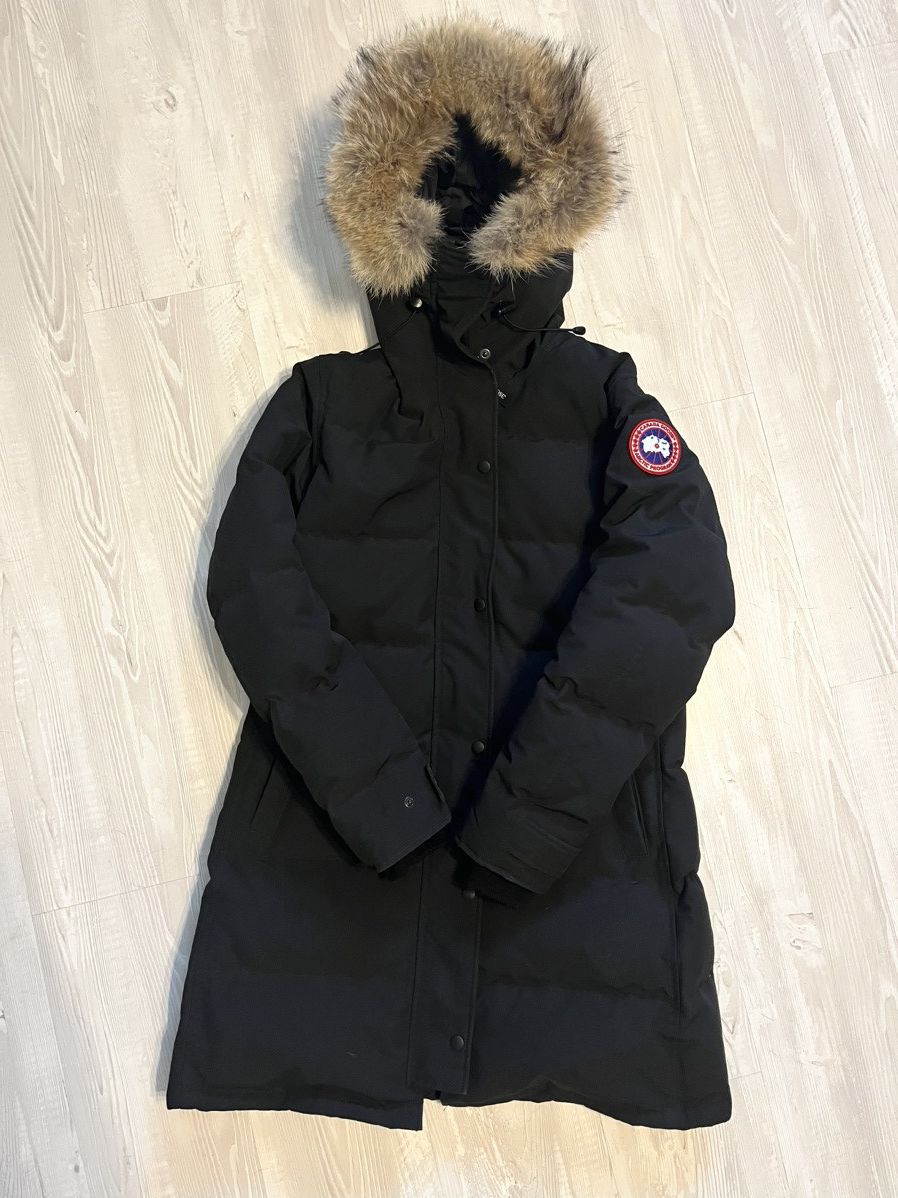 image of Canada Goose Shelburne Parka Large Black With Receipt, Women's