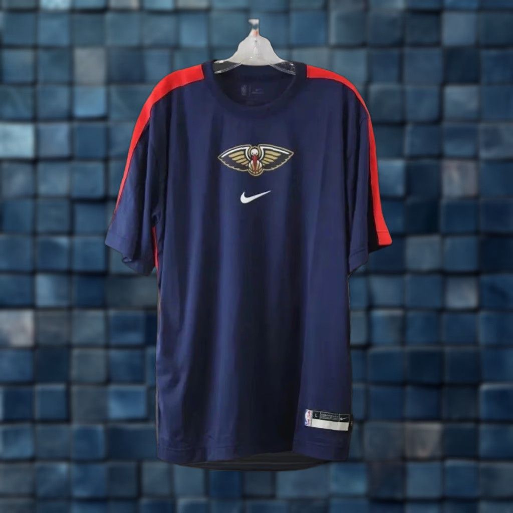 NBA Nike NBA New Orleans Pelicans Warmup Basketball Jersey LT Blue Mens Size L Tall Size US L / EU 52-54 / 3 - 1 Thumbnail