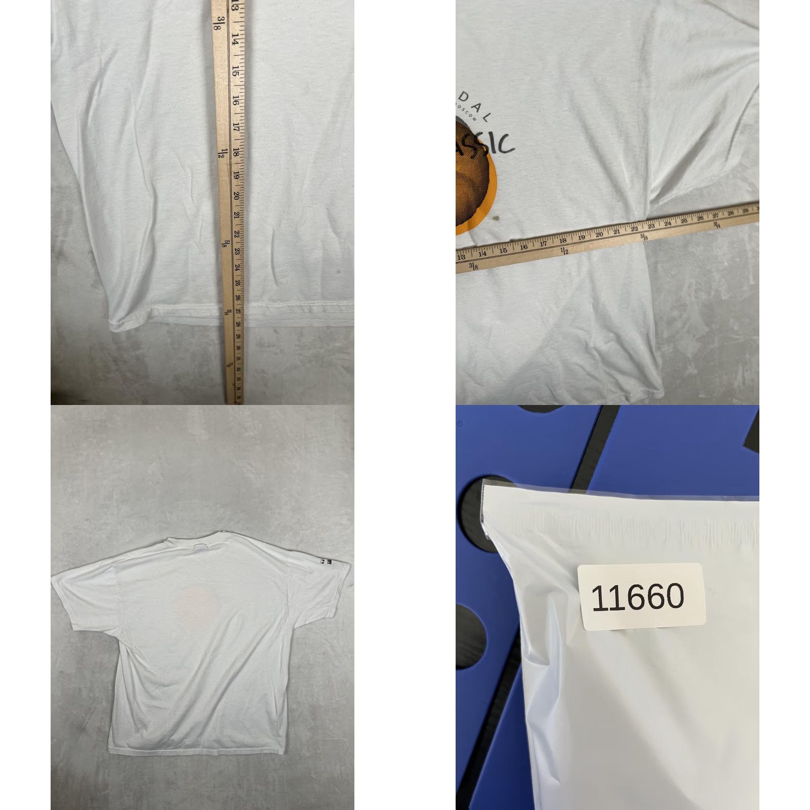 Hanes VINTAGE Gritman-Vandal Tennis Classic T-Shirt Mens XL White Idaho College 1998 Size US XL / EU 56 / 4 - 8 Thumbnail