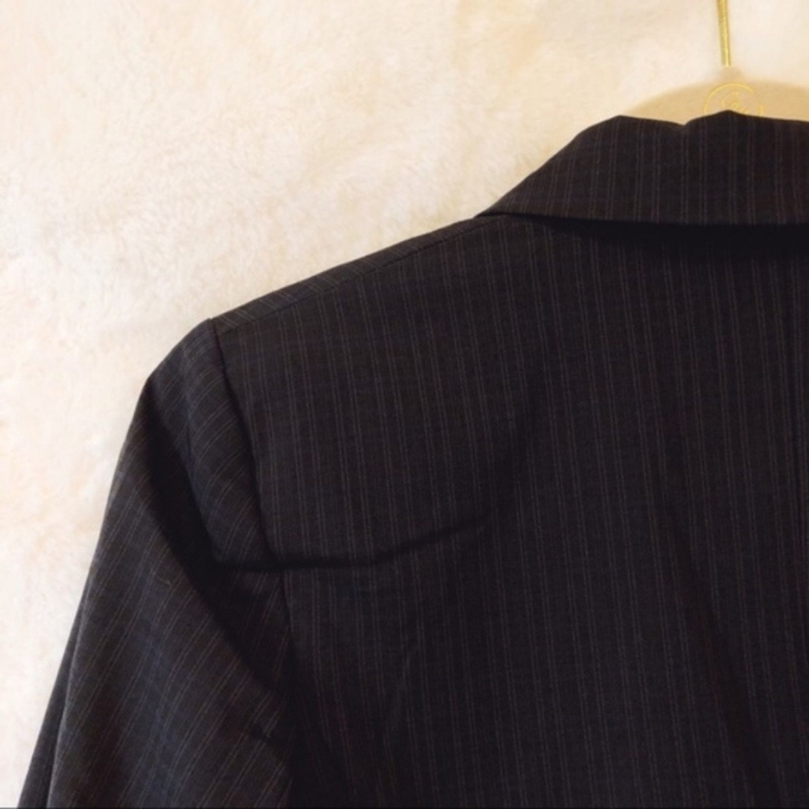 Ann Taylor Ann Taylor Striped Black Suit Blazer Size XS / US 0-2 / IT 36-38 - 3 Thumbnail