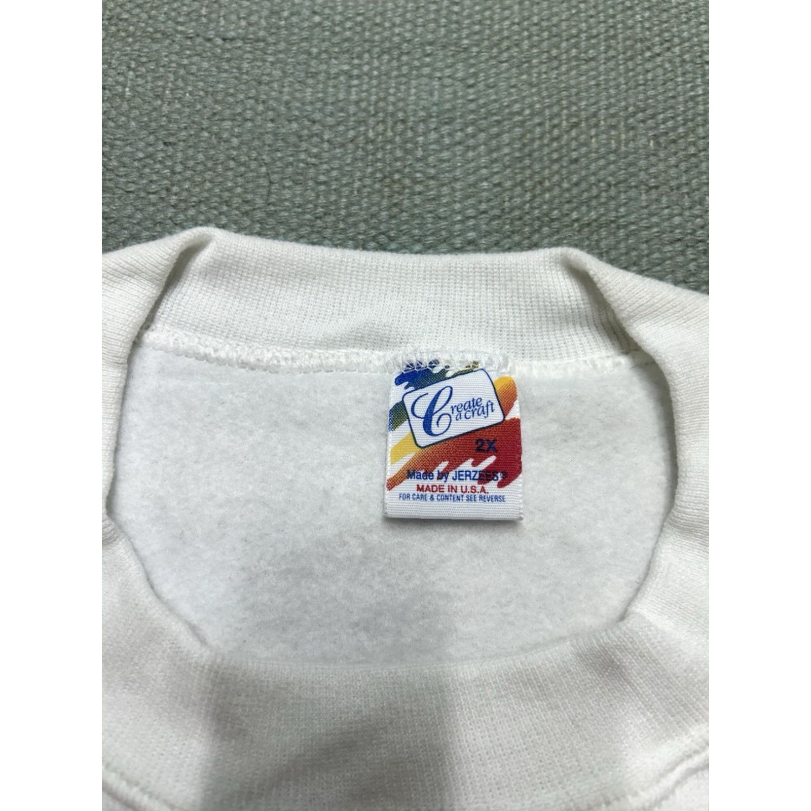 Jerzees VINTAGE Jerzees Russell 80s Crewneck Sweatshirt White XXL Men's Pullover Deadstock NWT Size US XXL / EU 58 / 5 - 4 Thumbnail