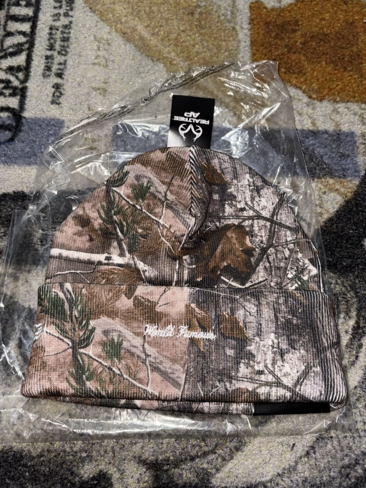 New Era × Supreme Supreme New Era Box Logo Beanie Woodland Camo Size ONE SIZE - 3 Thumbnail