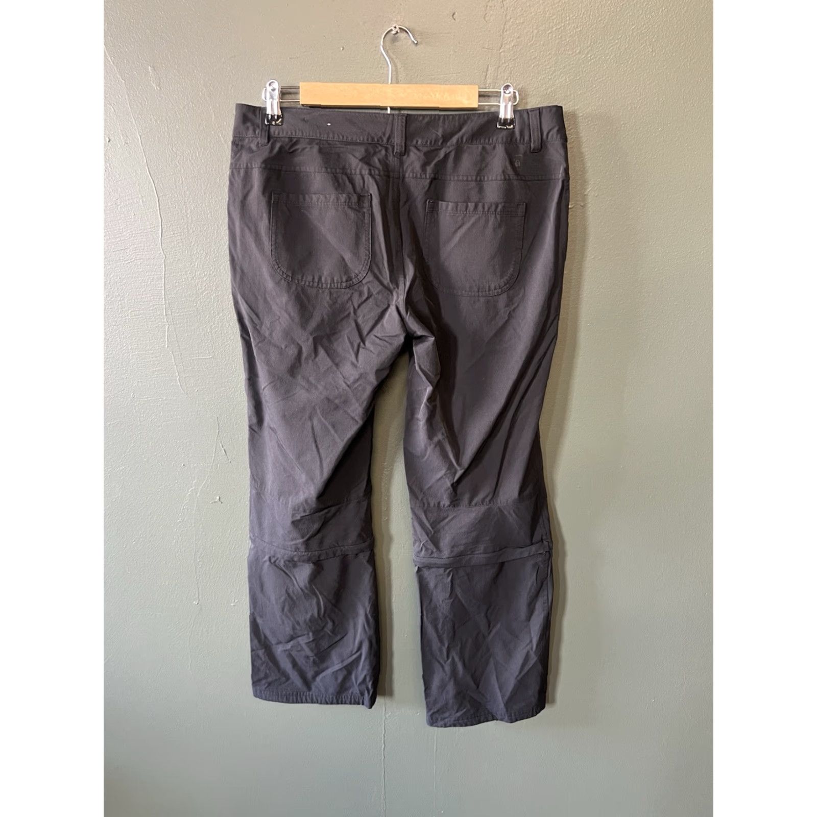 Vintage REI Womens Black Outdoor Hiking Nylon Pants Size 12 Petite Size 34" / US 12 / IT 48 - 2 Thumbnail