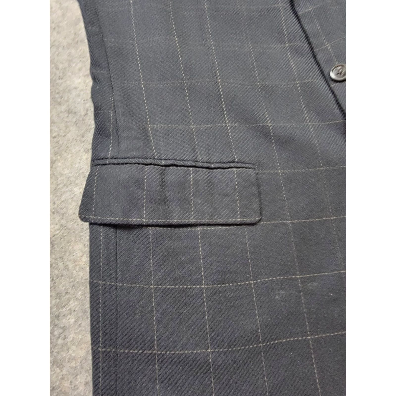 Corneliani Corneliani Sport Coat Mens 54L Black Windowpane Virgin Wool Silk Made In Italy Size US L / EU 52-54 / 3 - 4 Thumbnail
