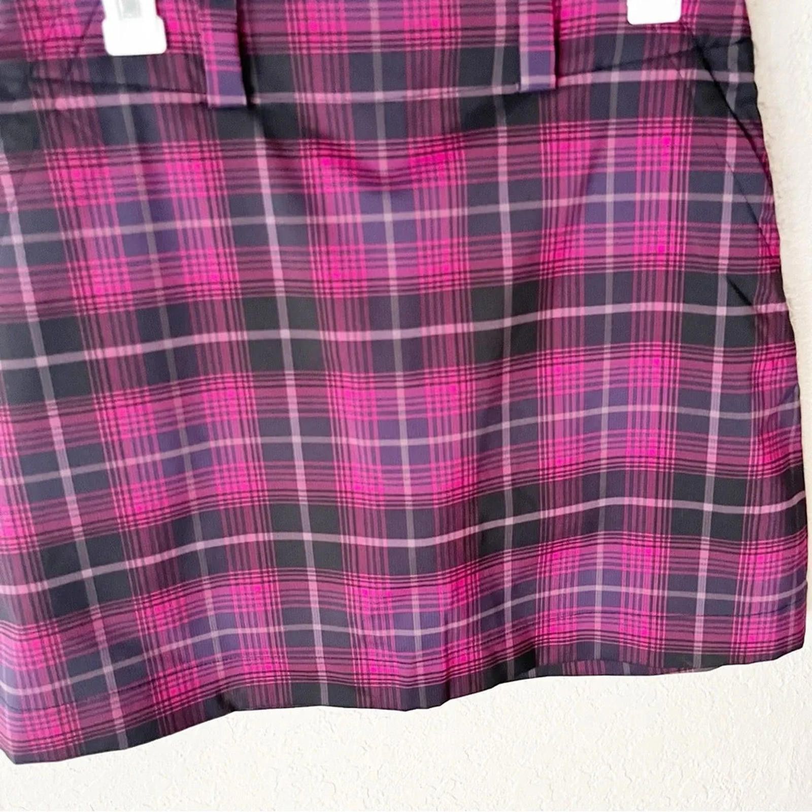 Nike Nike Pink and Black Plaid Skirt Size 28" / US 6 / IT 42 - 4 Thumbnail