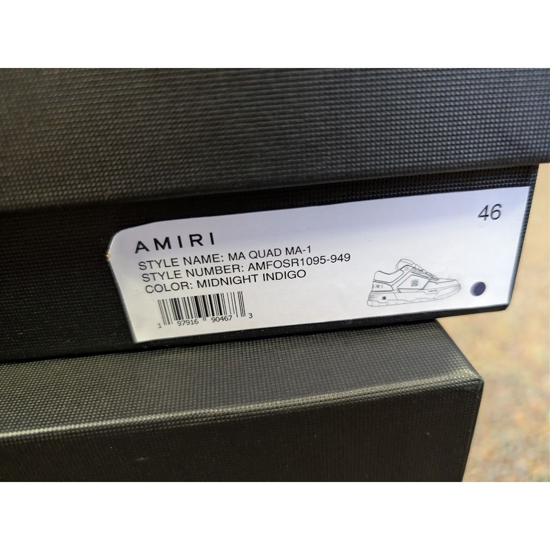 Amiri o1rshd1 MA Quad MA-1 Sneakers in Midnight Indigo Size US 13 / EU 46 - 23 Thumbnail