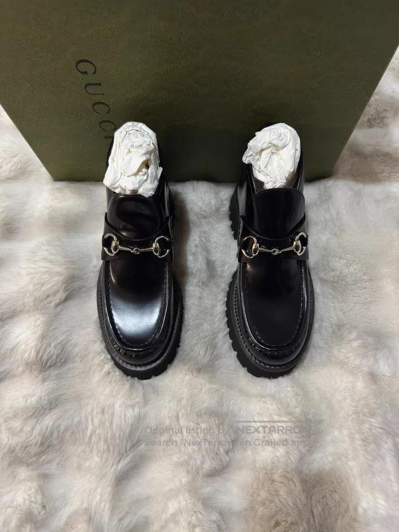 Gucci Guicci Horseshoe Buckle Thick Sole Loafers Size US 5 / IT 35 - 5 Thumbnail