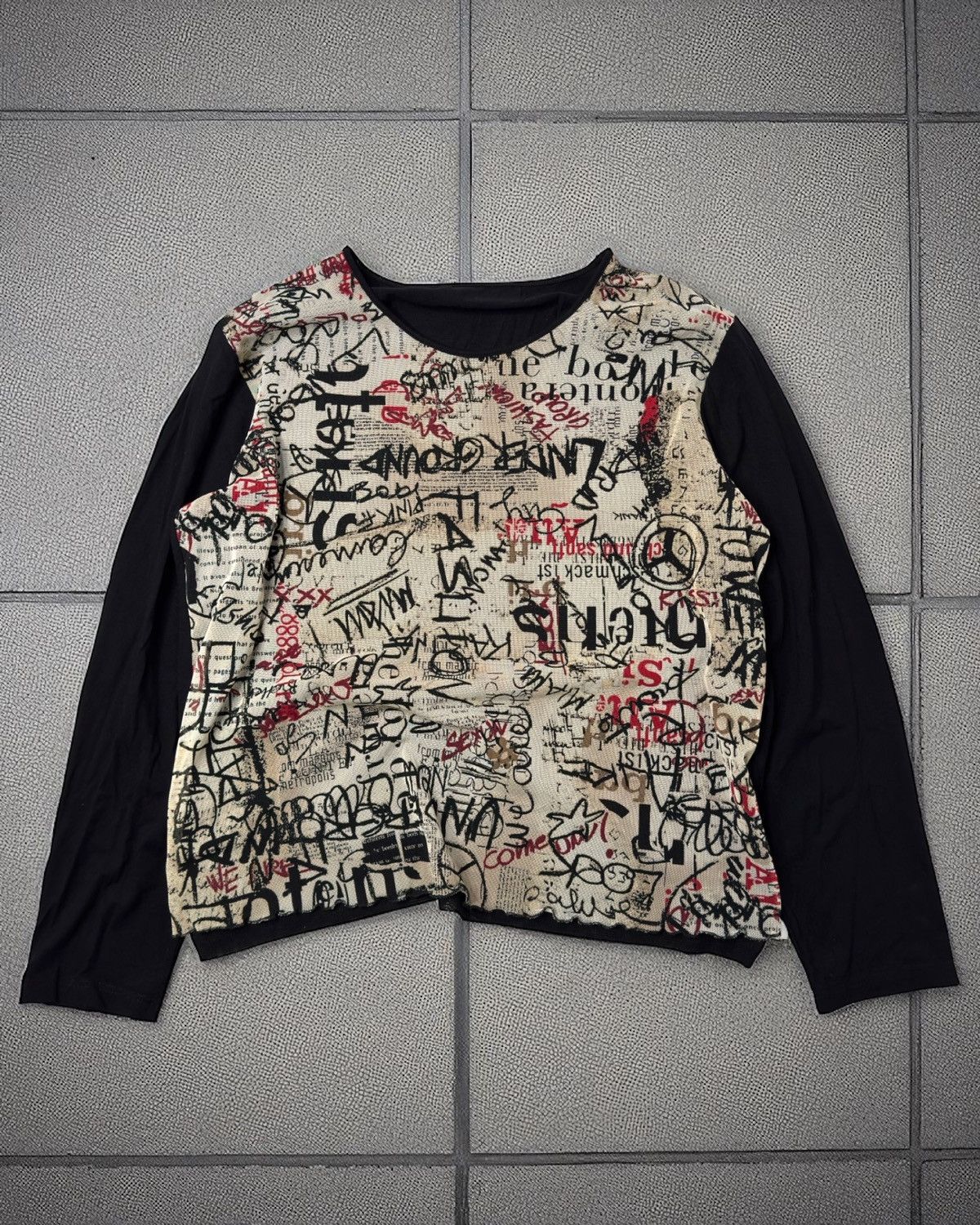 Vintage Vintage avant garde longsleeve tee y2k skater sk8 if6was9 Size M / US 6-8 / IT 42-44 - 1 Thumbnail