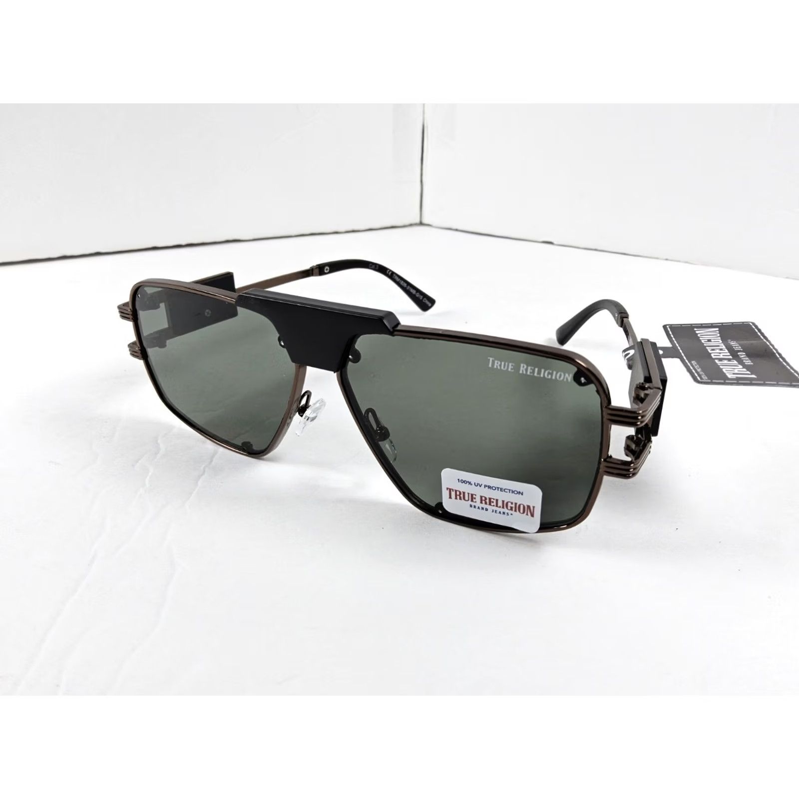 True Religion True Religion Sunglasses Aviator Metal Bronze 100% UV Protection UVA Men Boys Gents Logo Size ONE SIZE - 3 Thumbnail