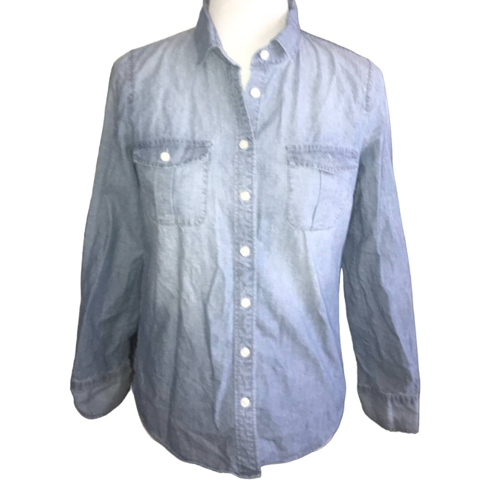 J.Crew J. Crew Blue Button Down Cotton Shirt Size XS Size XS / US 0-2 / IT 36-38 - 1 Thumbnail