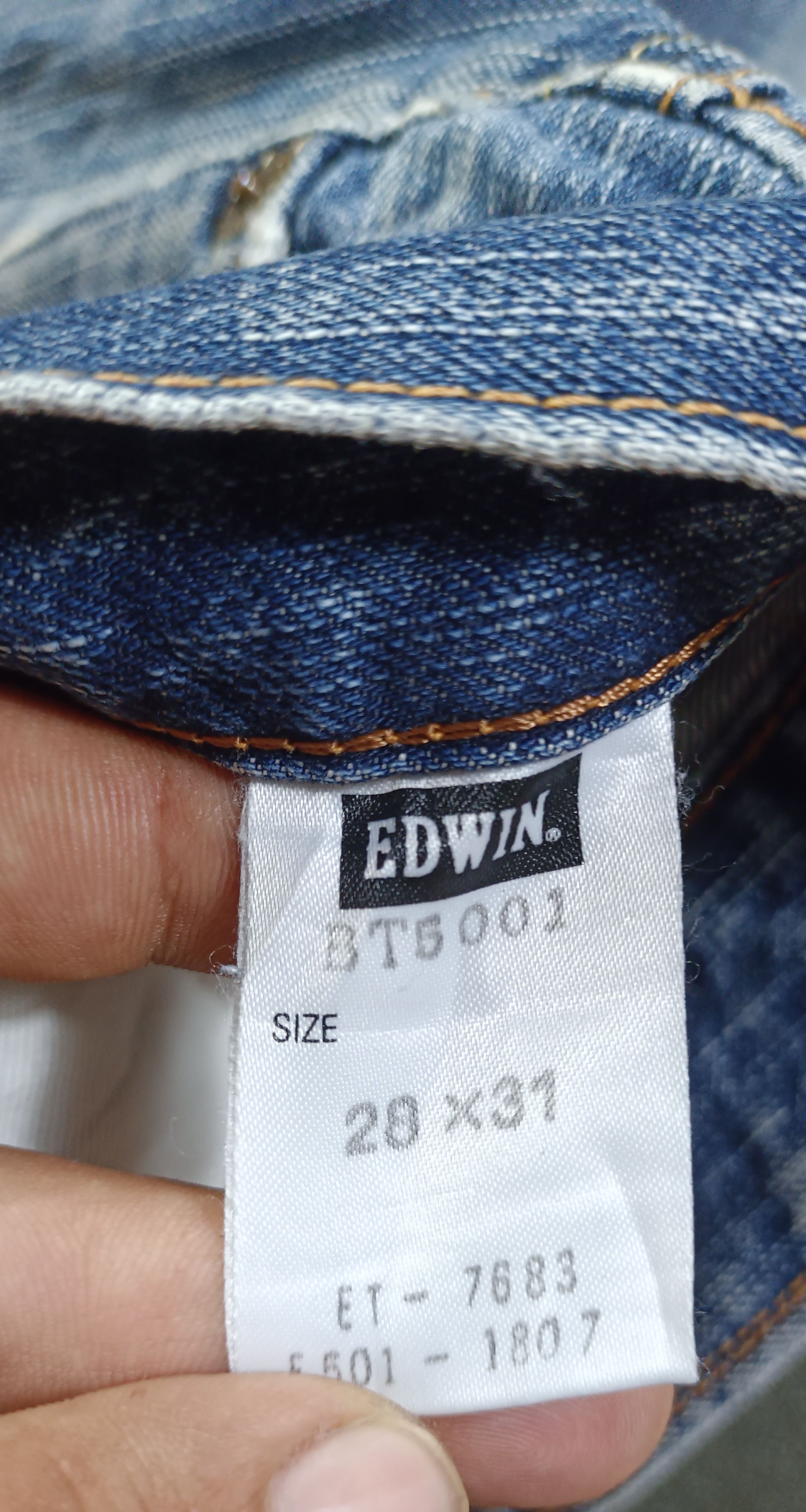 Edwin Vintage Edwin 503 Blue Trip Distressed Jeans Very Rare Size US 32 / EU 48 - 16 Thumbnail