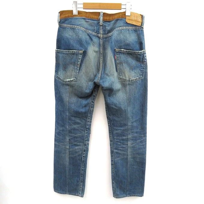 Junya Watanabe Denim Zipper Wide Pattern Patch Work Pants Cotton Indigo Size US 32 / EU 48 - 2 Thumbnail