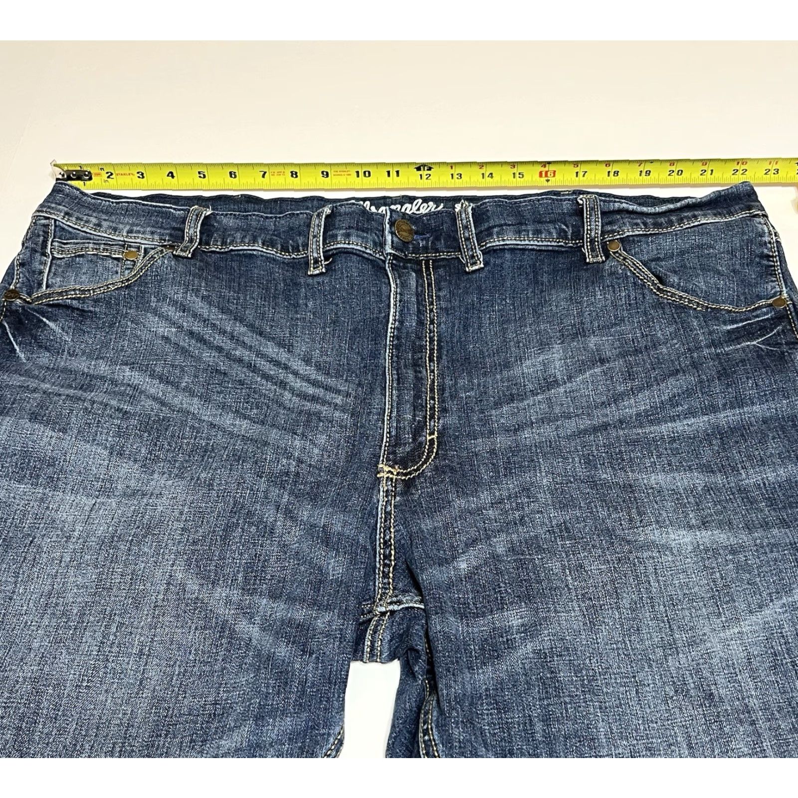 Wrangler WRANGLER Retro Slim Boot Jeans Mens 44x32 44x31 Blue Western Cowboy High Rise Denim Bootcut Slimming Pockets Logo Regular Size Type Jeans Mens Blue Size US 44 / EU 60 - 3 Thumbnail