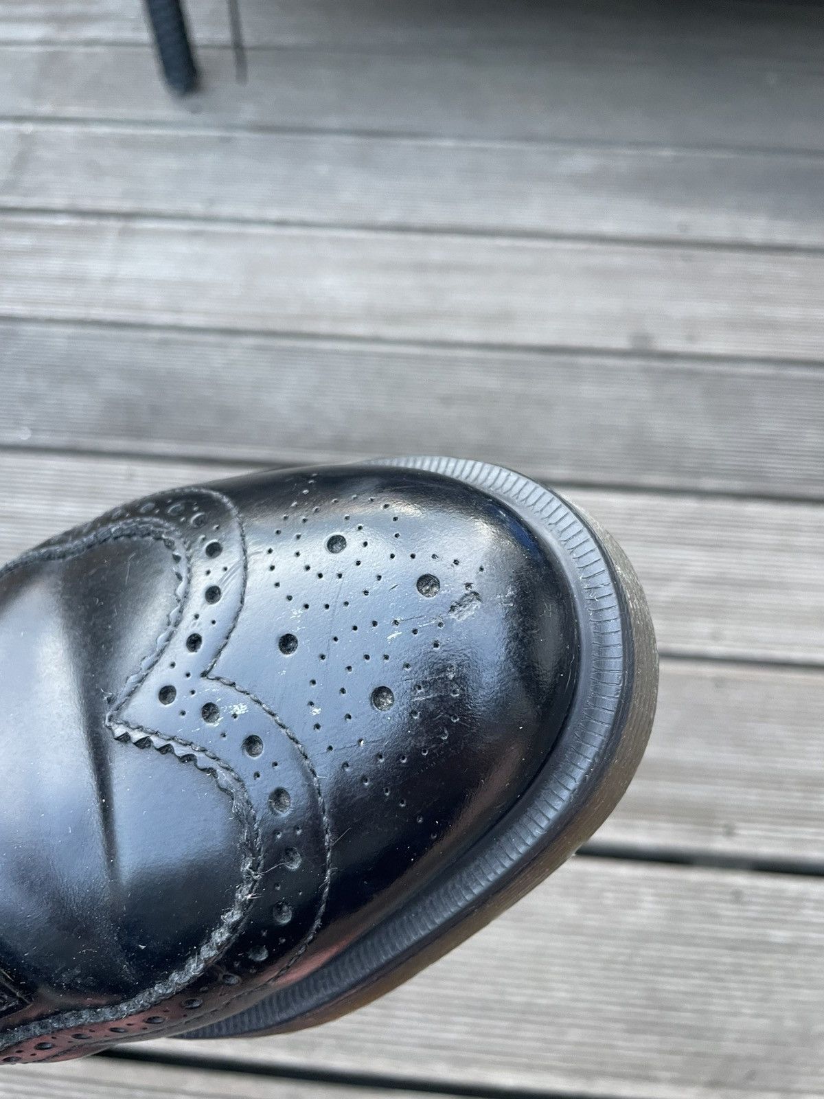 Dr. Martens Dr.Martens Wingtip Oxford Brogue Men's Black Leather Boots Size US 10 / EU 43 - 11 Thumbnail