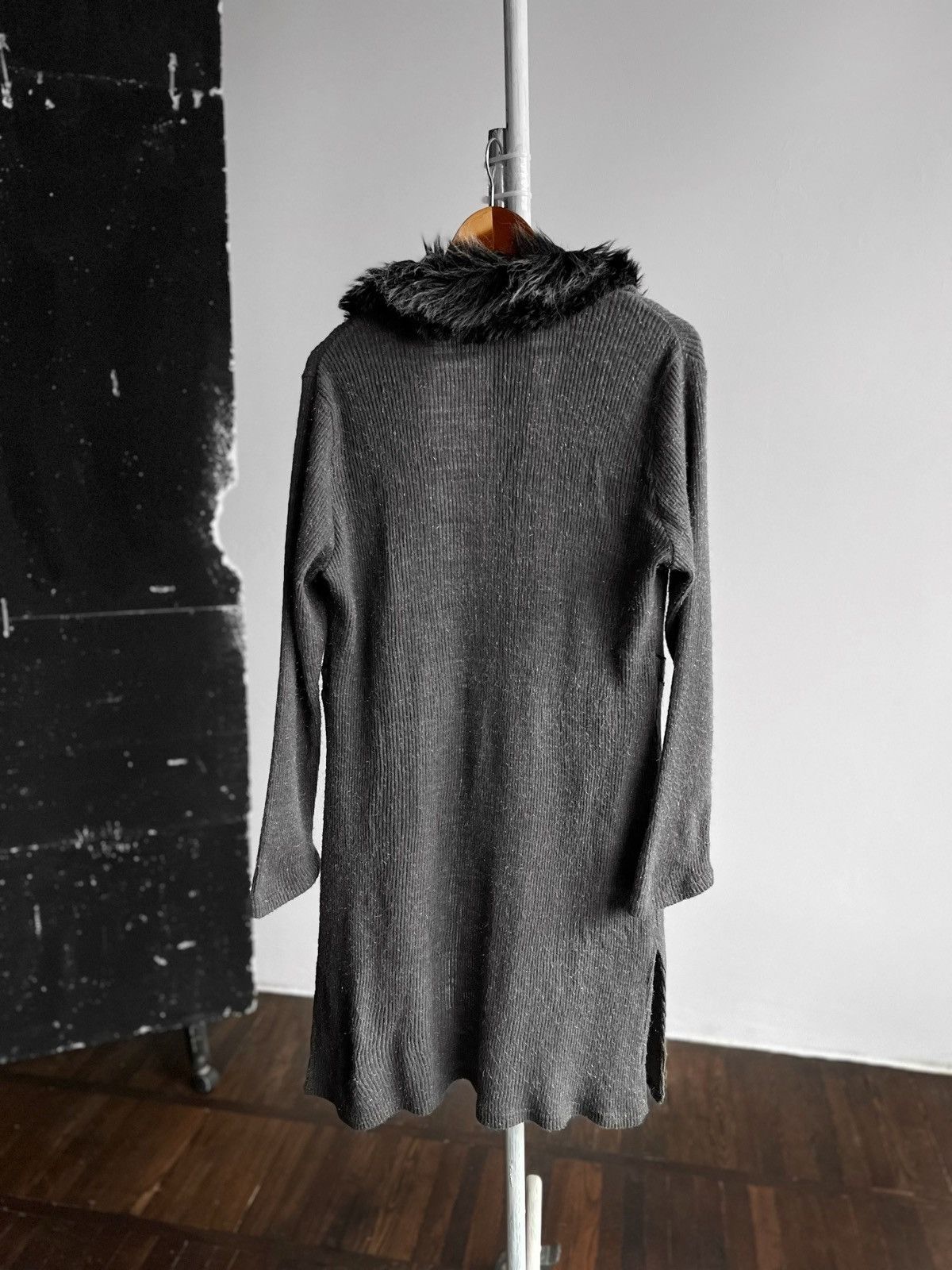 Sandro × Vintage Sandro Paris Womens Archive Vintage Gray LS Cardigan Dress Size S / US 4 / IT 40 - 6 Thumbnail