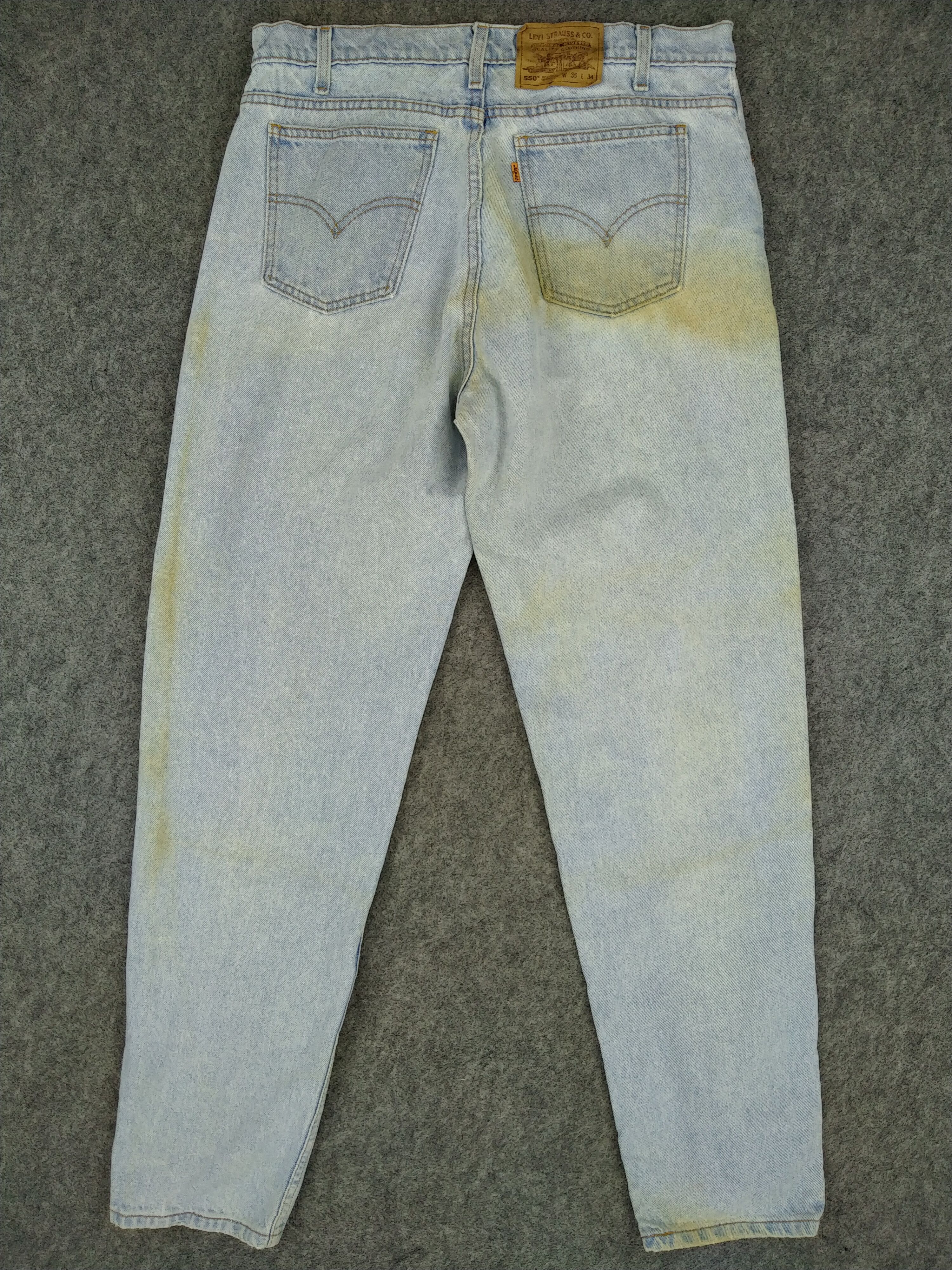 Levi's Light Wash Vintage Levi's 550 Orange Tab Denim -JN1023 Size US 35 - 2 Thumbnail