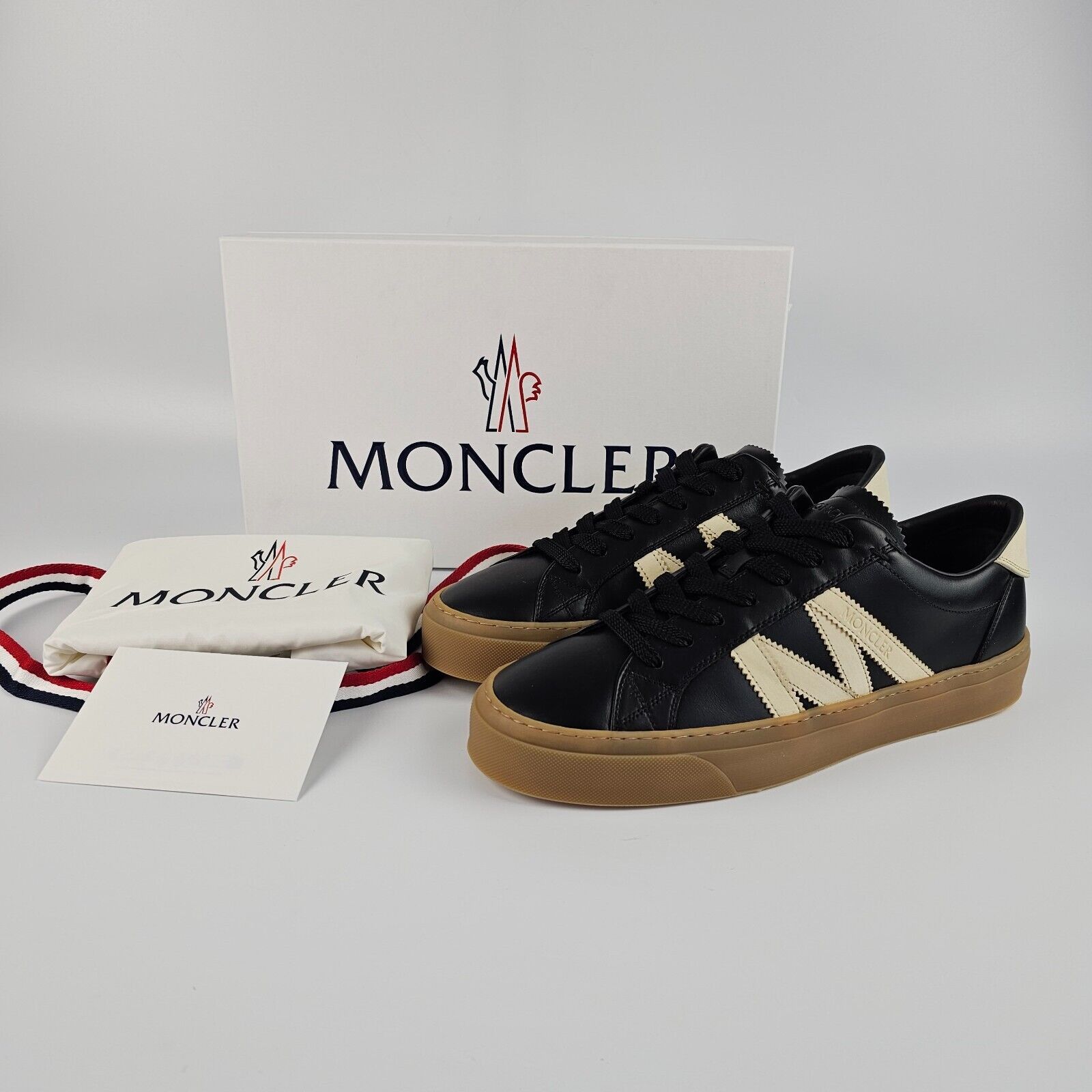 Moncler MONCLER Monaco2 Men's Black Sneakers New Size US 6 / EU 39 - 2 Thumbnail