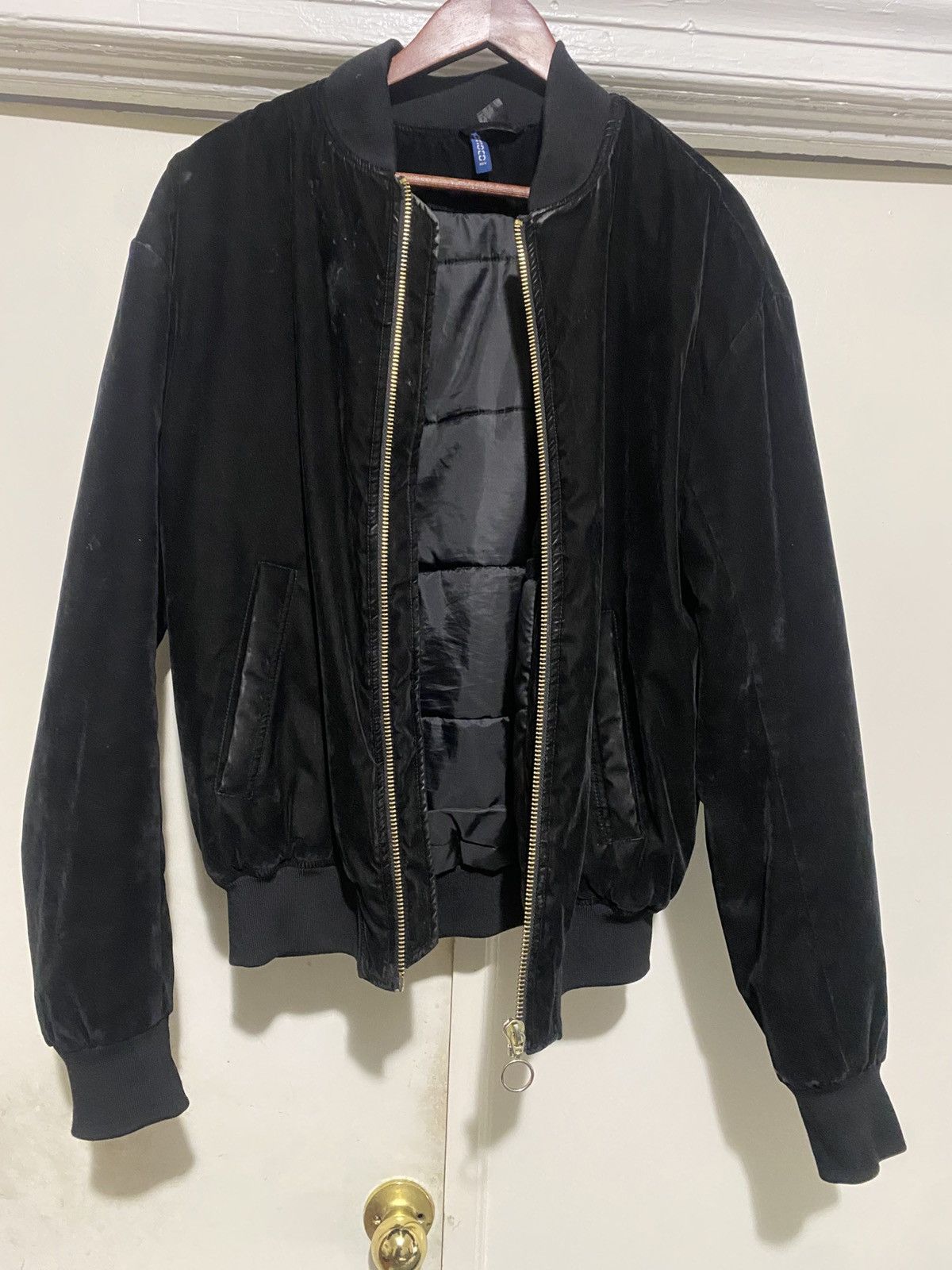 H&M × L.O.G.G. Velvour Bomber Jacket Size US M / EU 48-50 / 2 - 2 Thumbnail