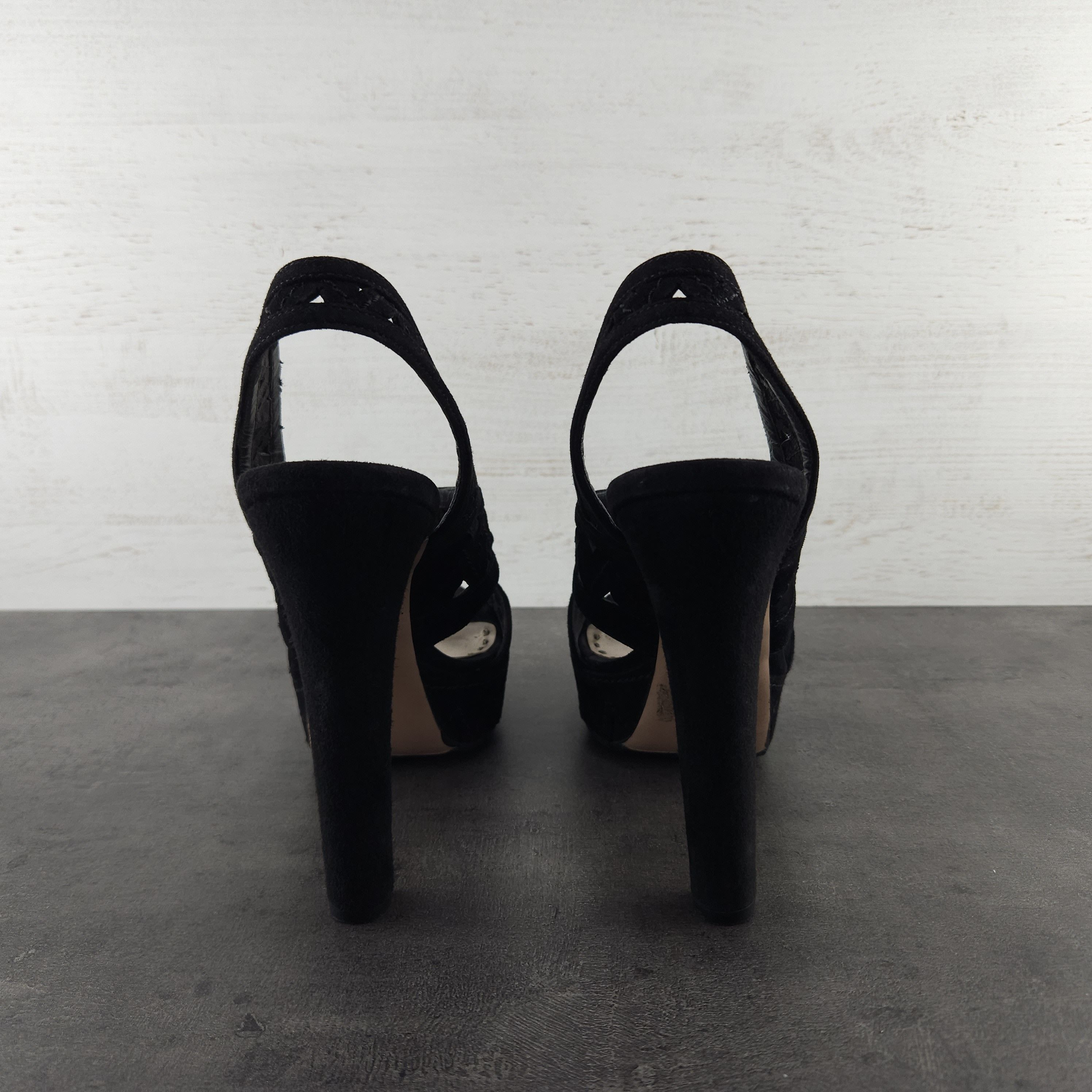 Prada Prada Black suede Heels Sz 38.5 Size US 8.5 / IT 38.5 - 5 Thumbnail