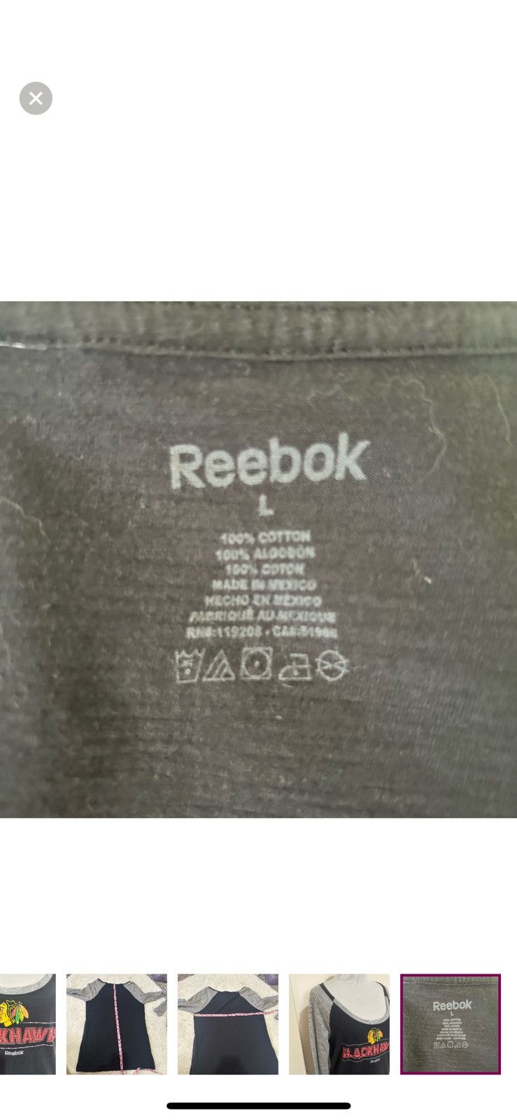 Reebok Reebok large Chicago Blackhawks tee Size L / US 10 / IT 46 - 5 Thumbnail