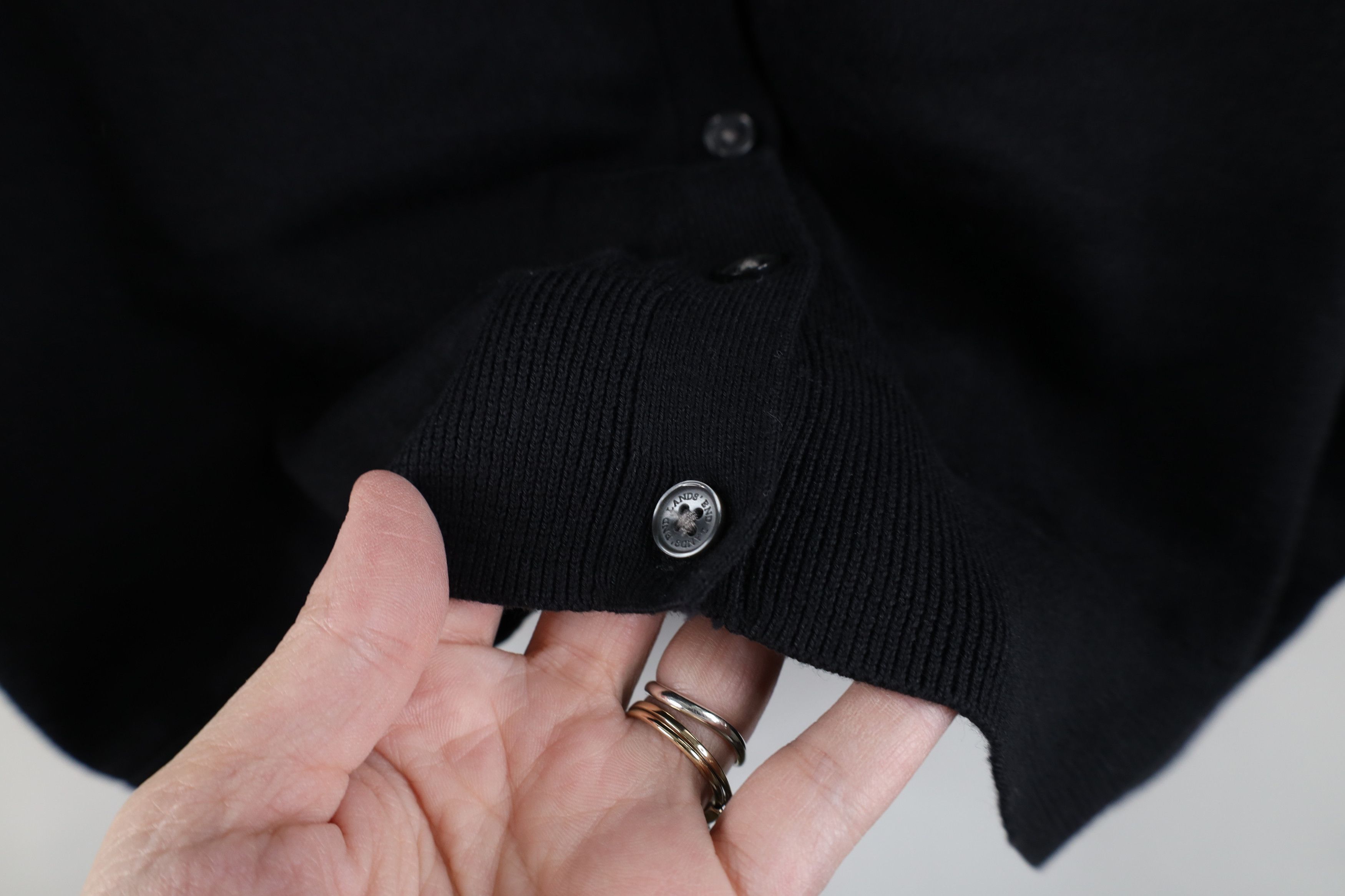 Lands' End × Vintage Vintage Lands End Cotton Knit 3/4 Sleeve Cardigan Sweater Size XXL / US 16-18 / IT 52-54 - 7 Thumbnail