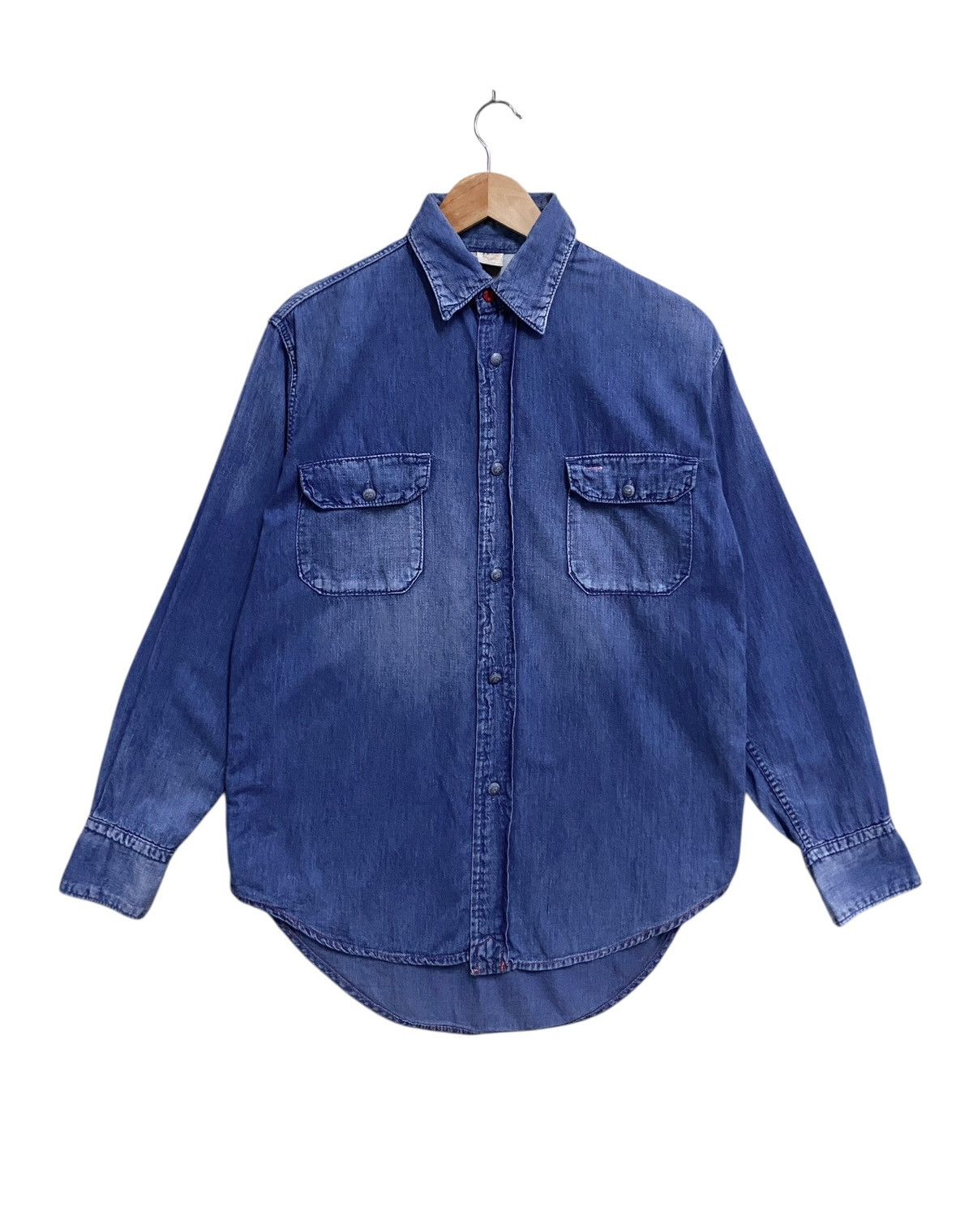 45rpm Vintage Japanese Brand 45rpm Denim Shirt 1990s Size US M / EU 48-50 / 2 - 1 Thumbnail