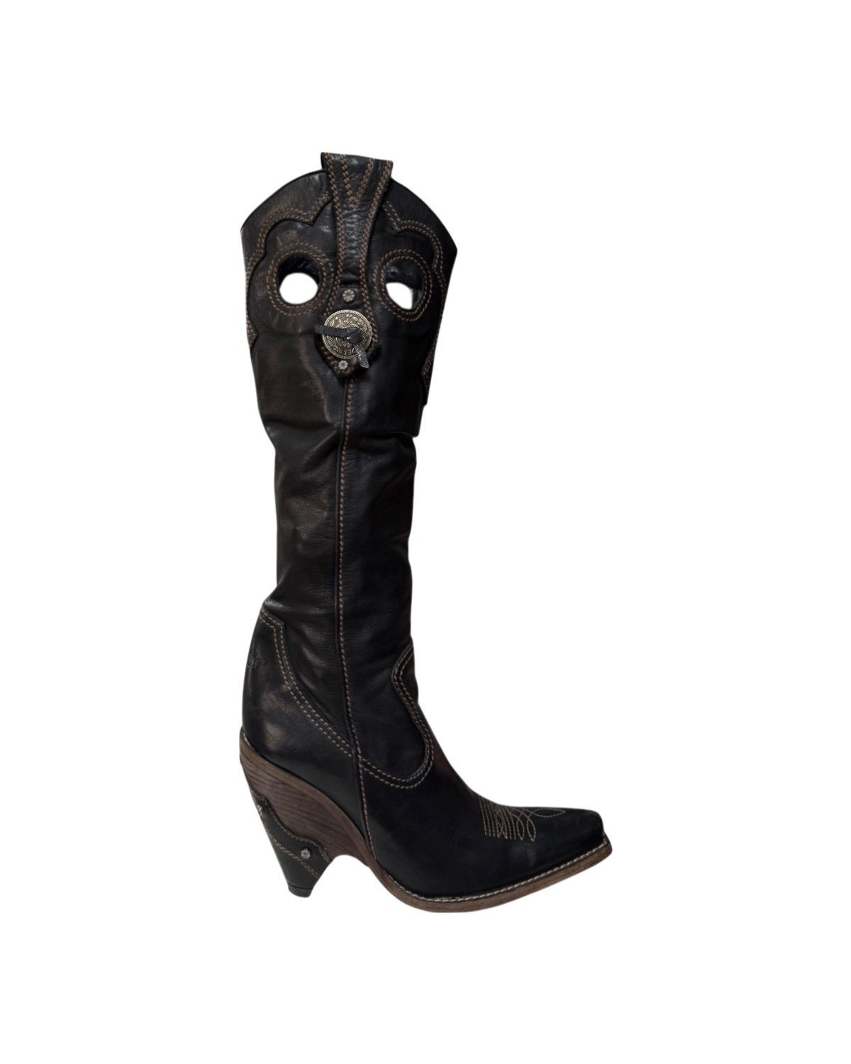 Dior CHRISTIAN DIOR Fall Winter 2006 Leather Western Cowboy Boots Size US 6.5 / IT 36.5 - 4 Thumbnail