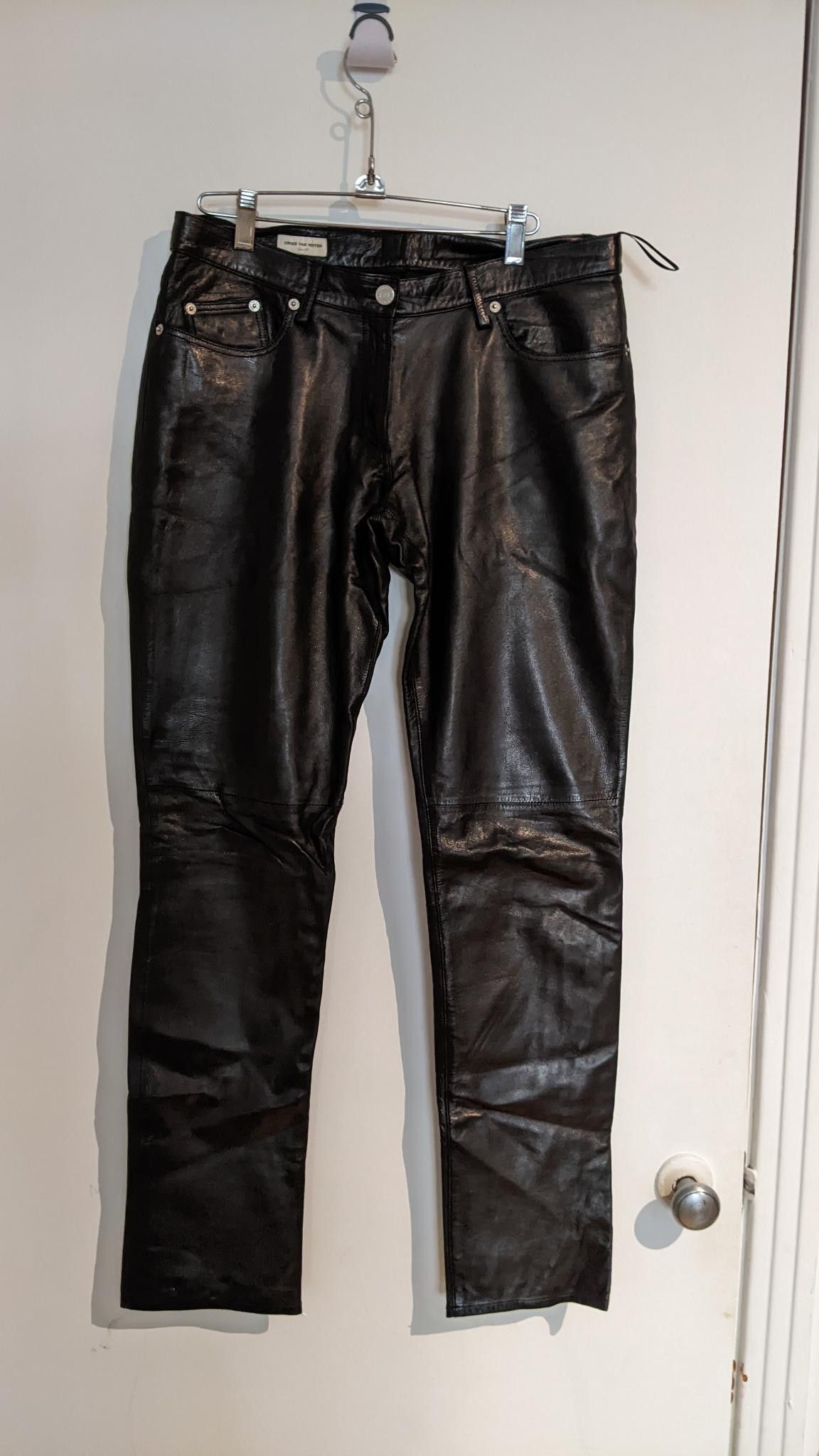 Dries Van Noten Leather pants Size 26" / US 2 / IT 38 - 1 Thumbnail