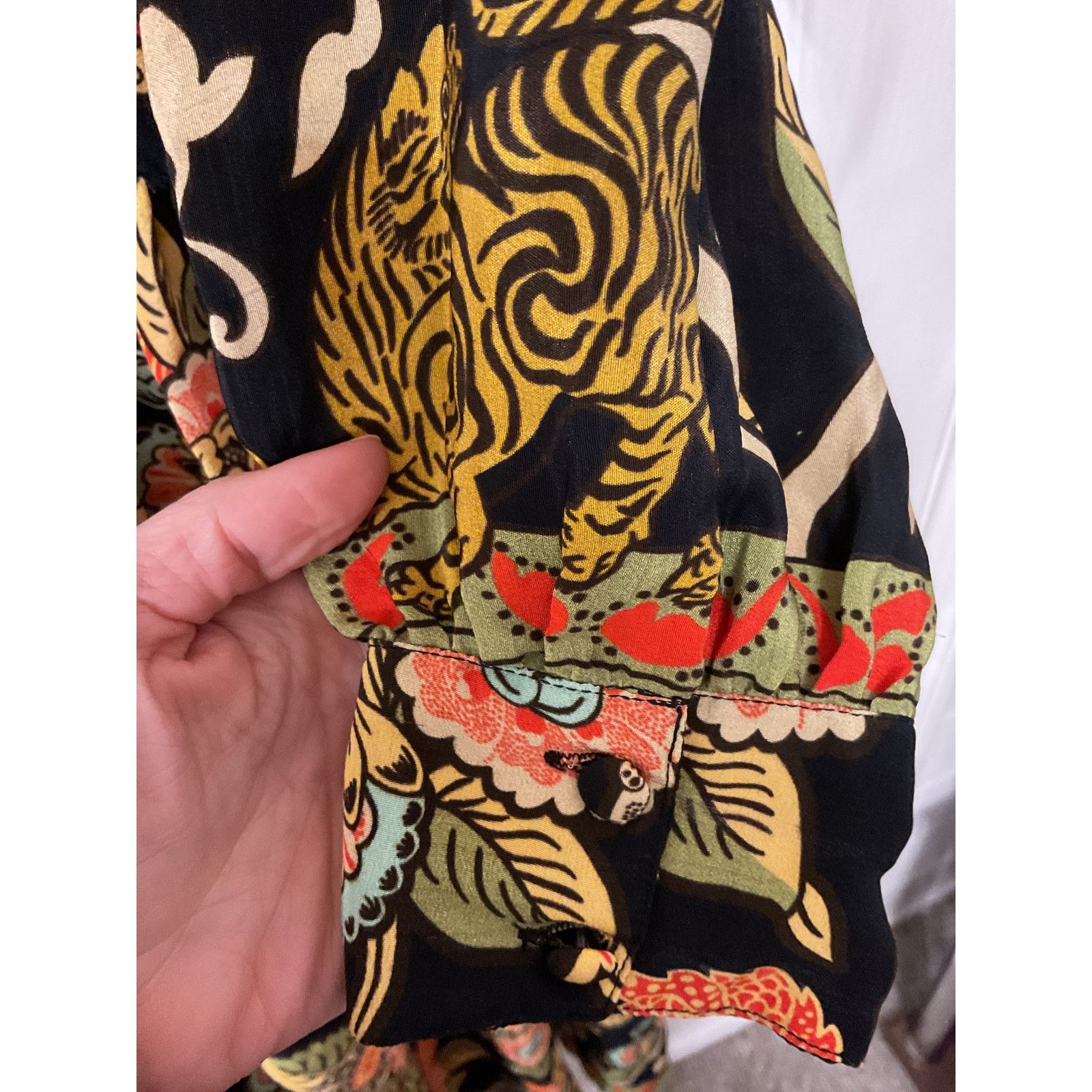 RHODE Rhode Resort 100% Silk Orange Floral Maxi Kaftan Dress, M Size M / US 6-8 / IT 42-44 - 5 Thumbnail