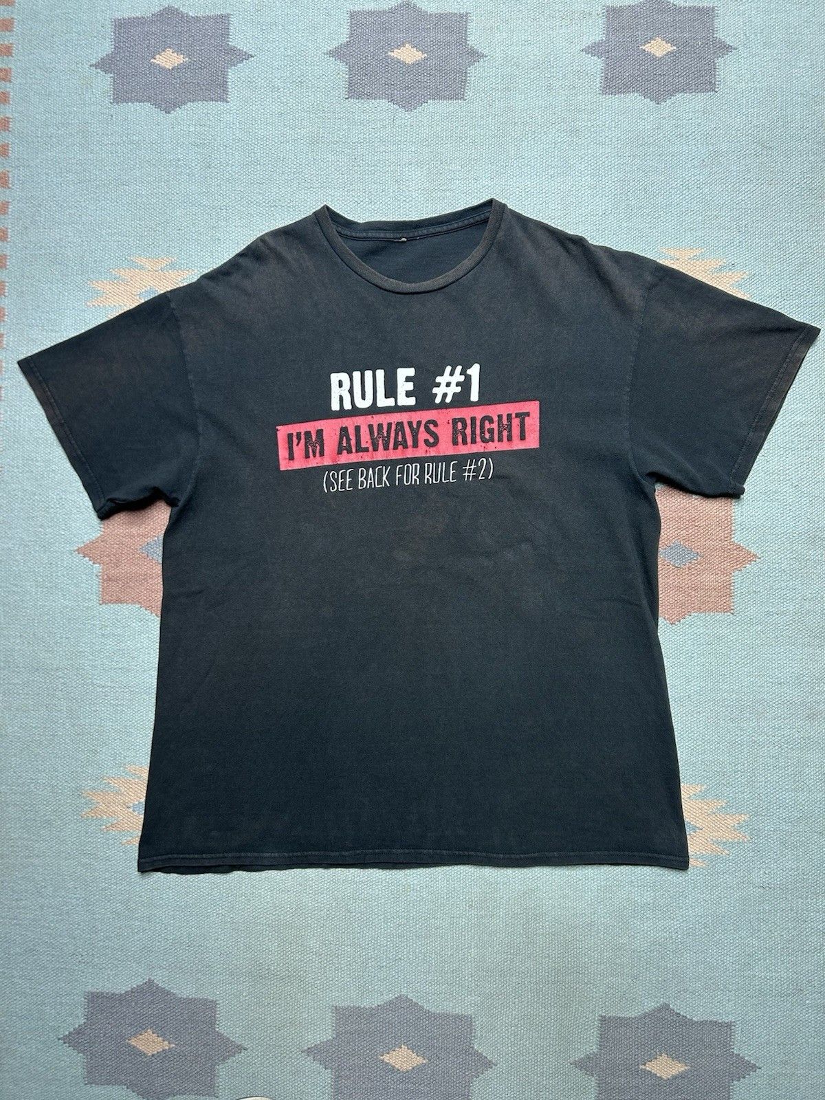 Vintage y2k t shirt rule #1 I’m always right hot topic faded L/XL Size US L / EU 52-54 / 3 - 1 Thumbnail