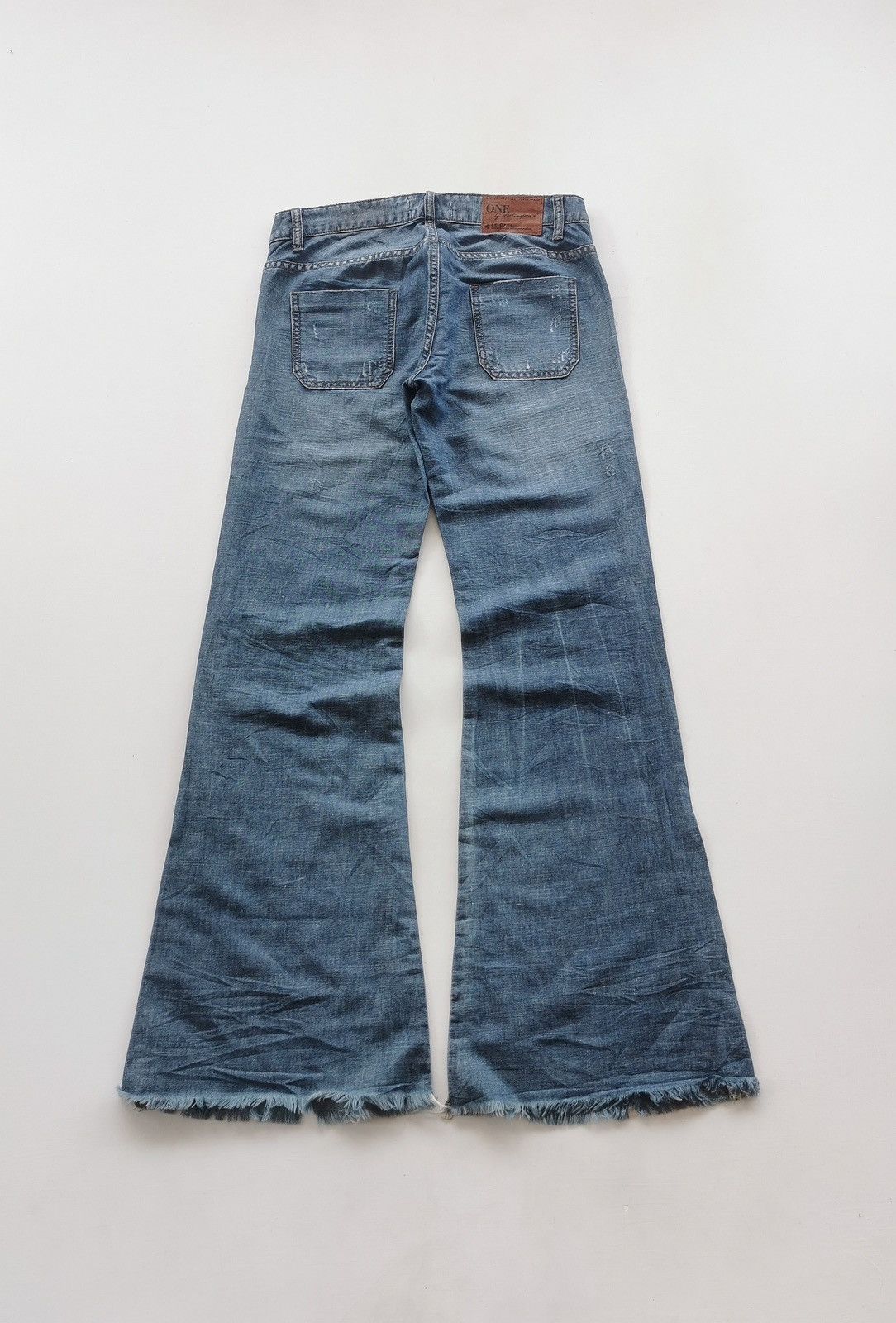 Japanese Brand Oneteaspoon Bell Bottom Flare Distressed Jeans Size 30" / US 8 / IT 44 - 6 Thumbnail