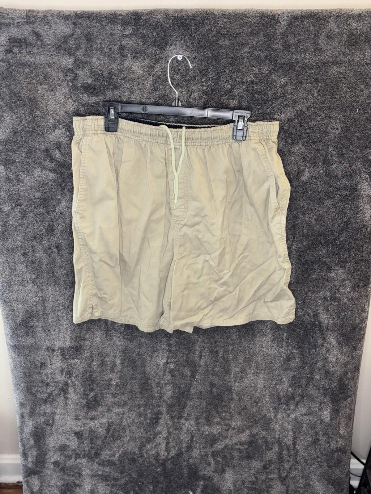 Athletic Works Athletic Works Khaki Drawstring Cotton Shorts Size L Cotton Size US 34 / EU 50 - 1 Thumbnail