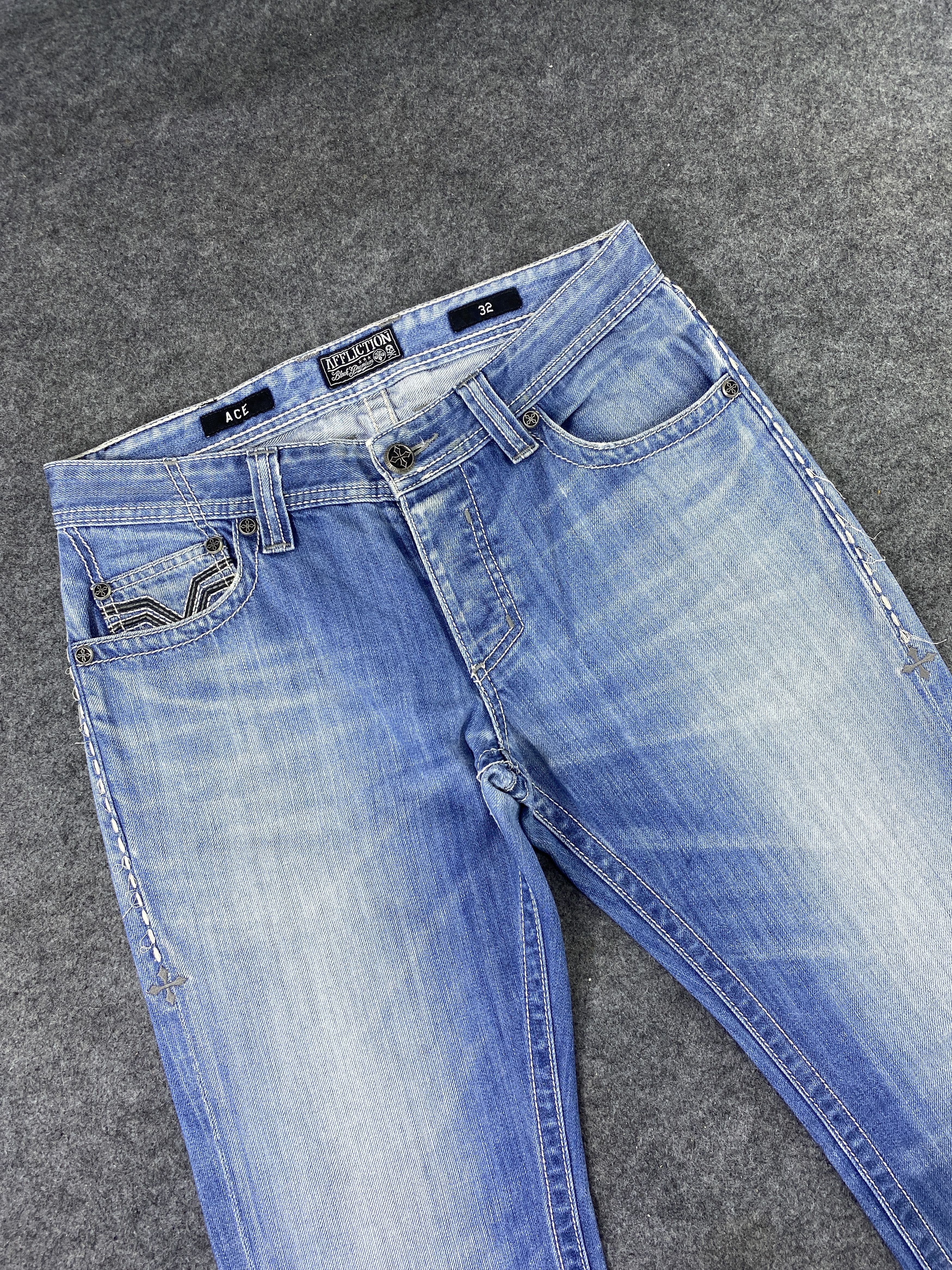 Affliction Affliction ACE Blue Wash Jeans - J978 Size US 34 / EU 50 - 6 Thumbnail