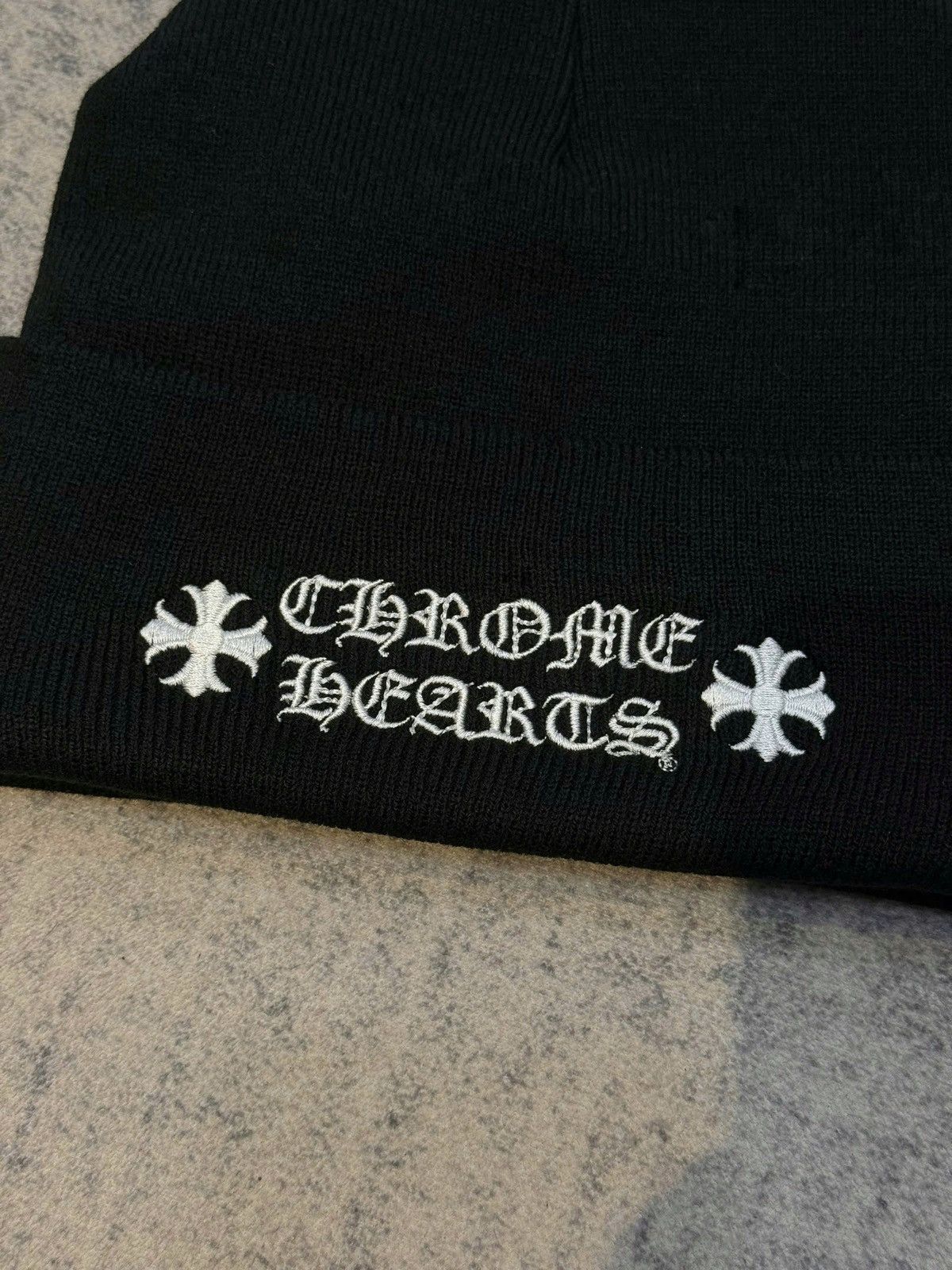 Chrome Hearts Chrome Hearts stacked +CHROME HEARTS+ beanie black Size ONE SIZE - 3 Thumbnail