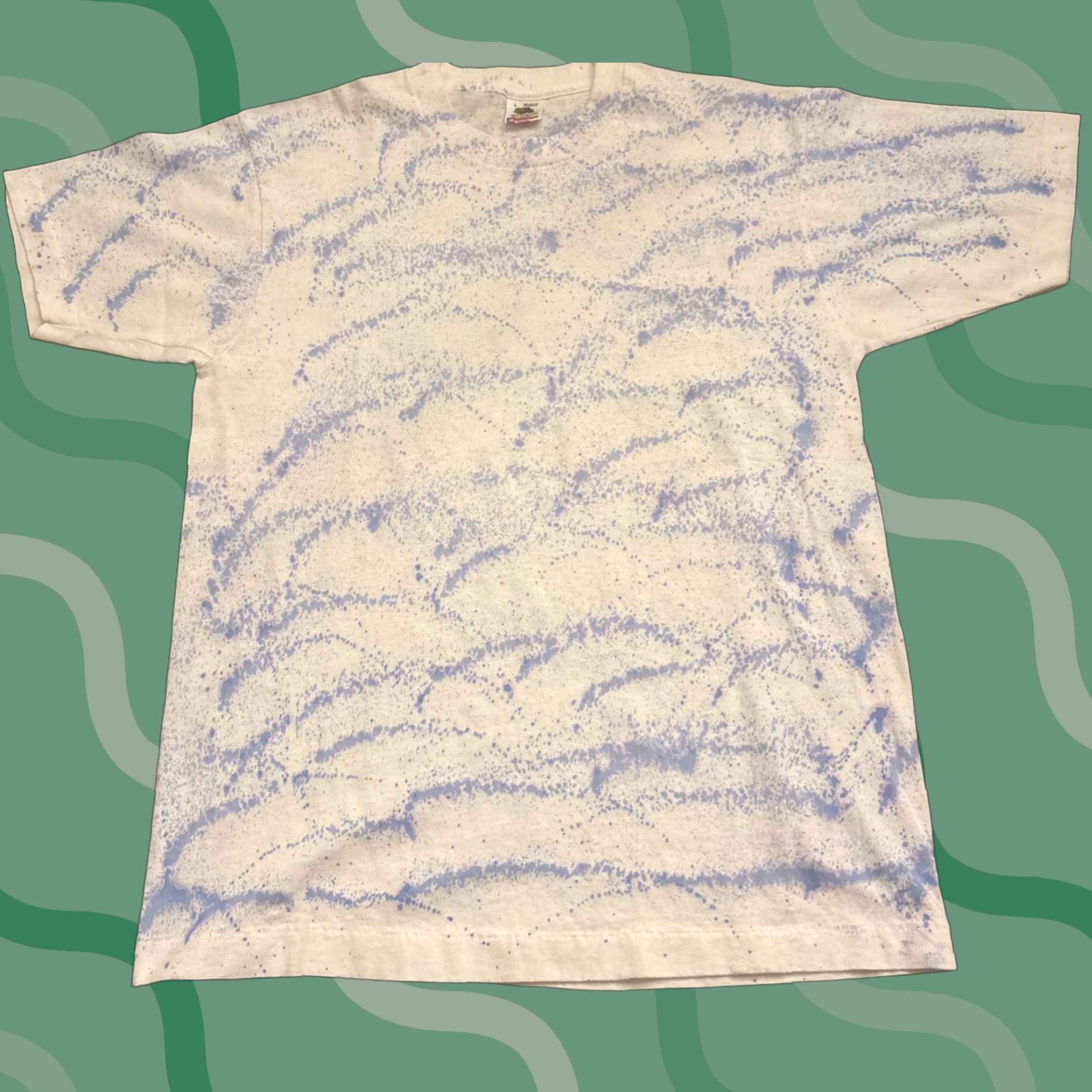 Fruit Of The Loom VINTAGE Fruit of the Loom T-Shirt Size L Men Pink Paint Splatter 90s Art Stitch Crew Neck EUC Size US L / EU 52-54 / 3 - 1 Thumbnail