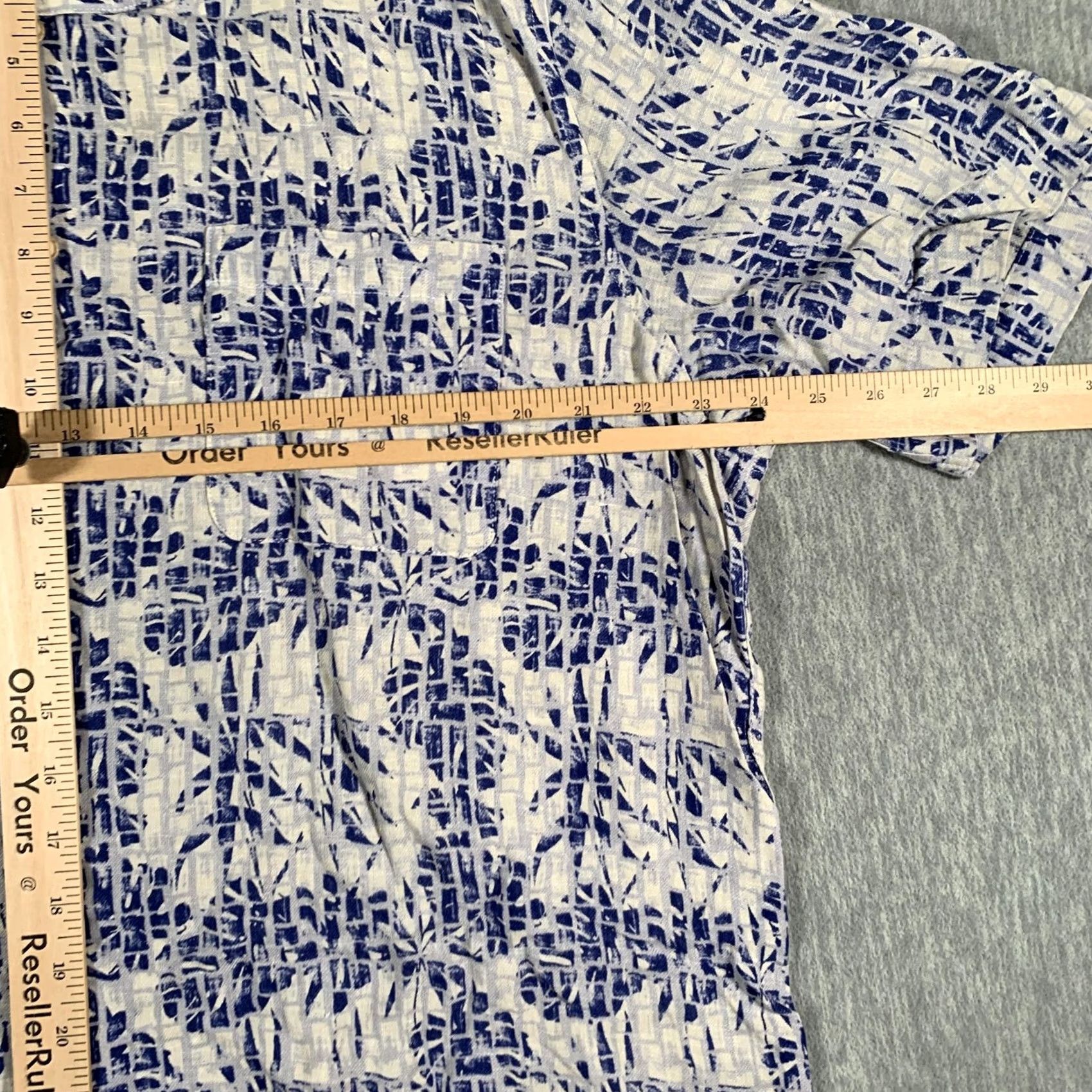 Tasso Elba Tasso Elba Island Shirt Mens XL Blue White Silk Linen Hawaiian Camp Button Front Size US XL / EU 56 / 4 - 7 Thumbnail